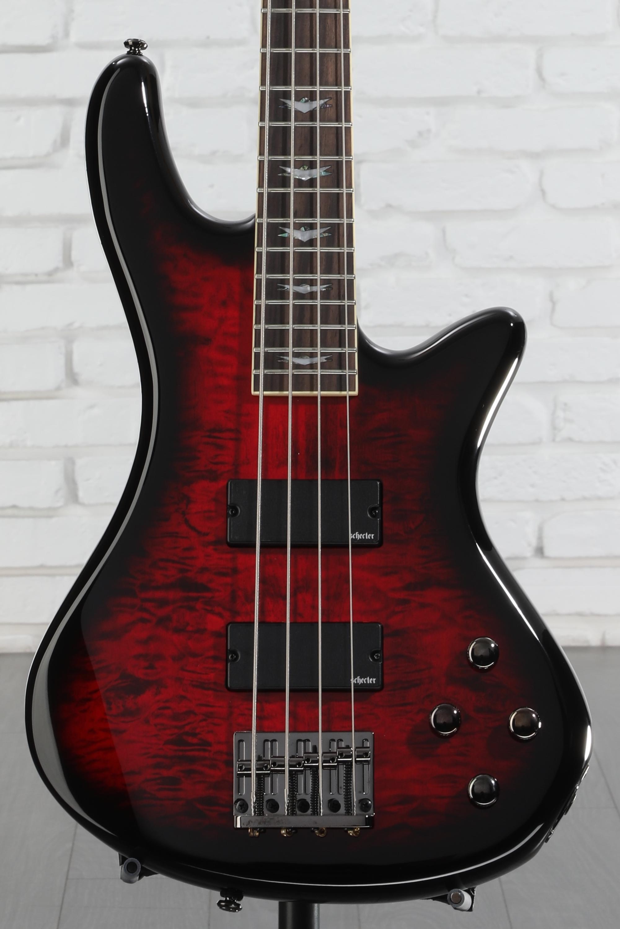 Schecter Stiletto Extreme 4 Bass Guitar - Black Cherry