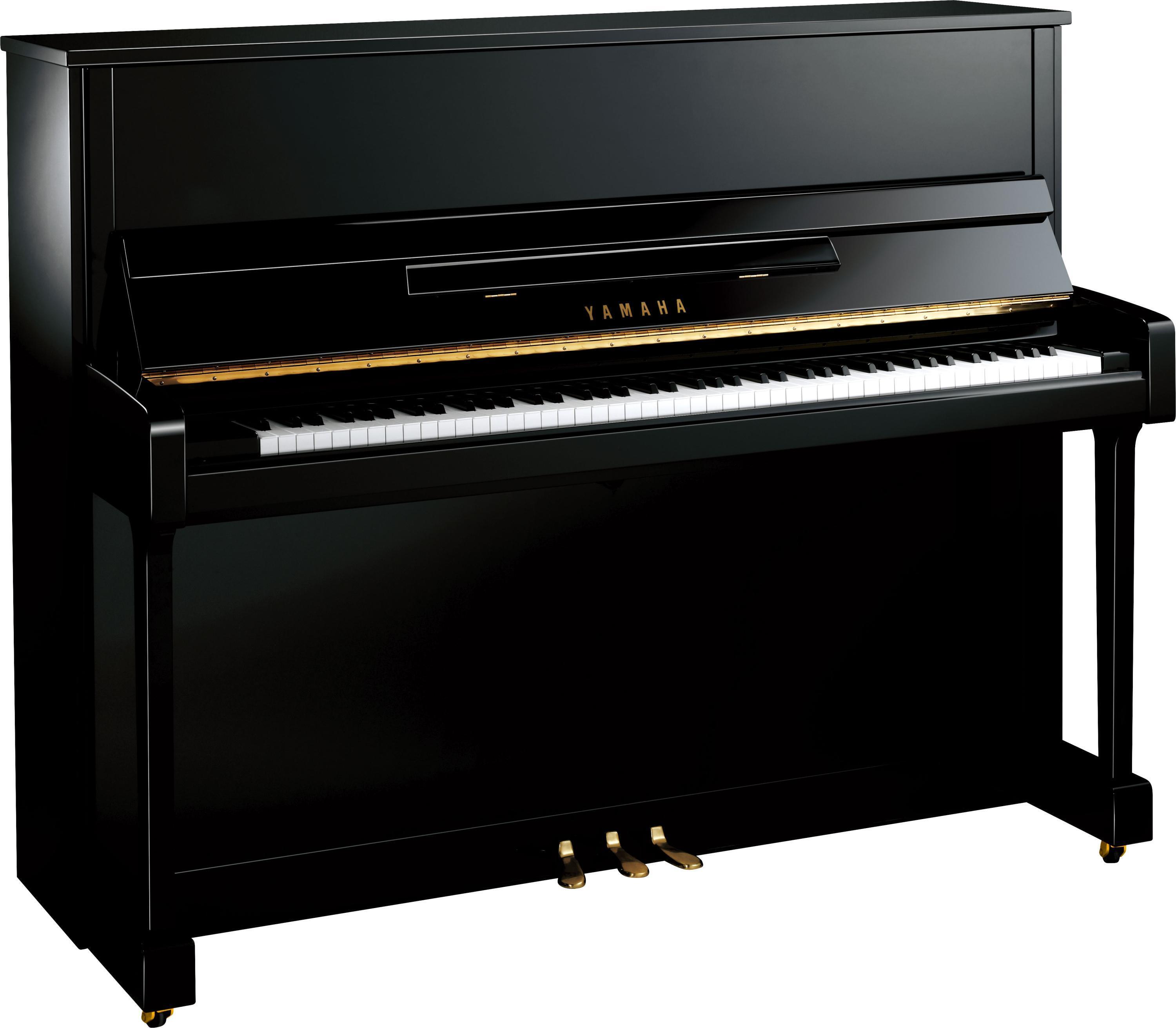 Yamaha Upholstered Piano Bench Satin Walnut with Spade Legs