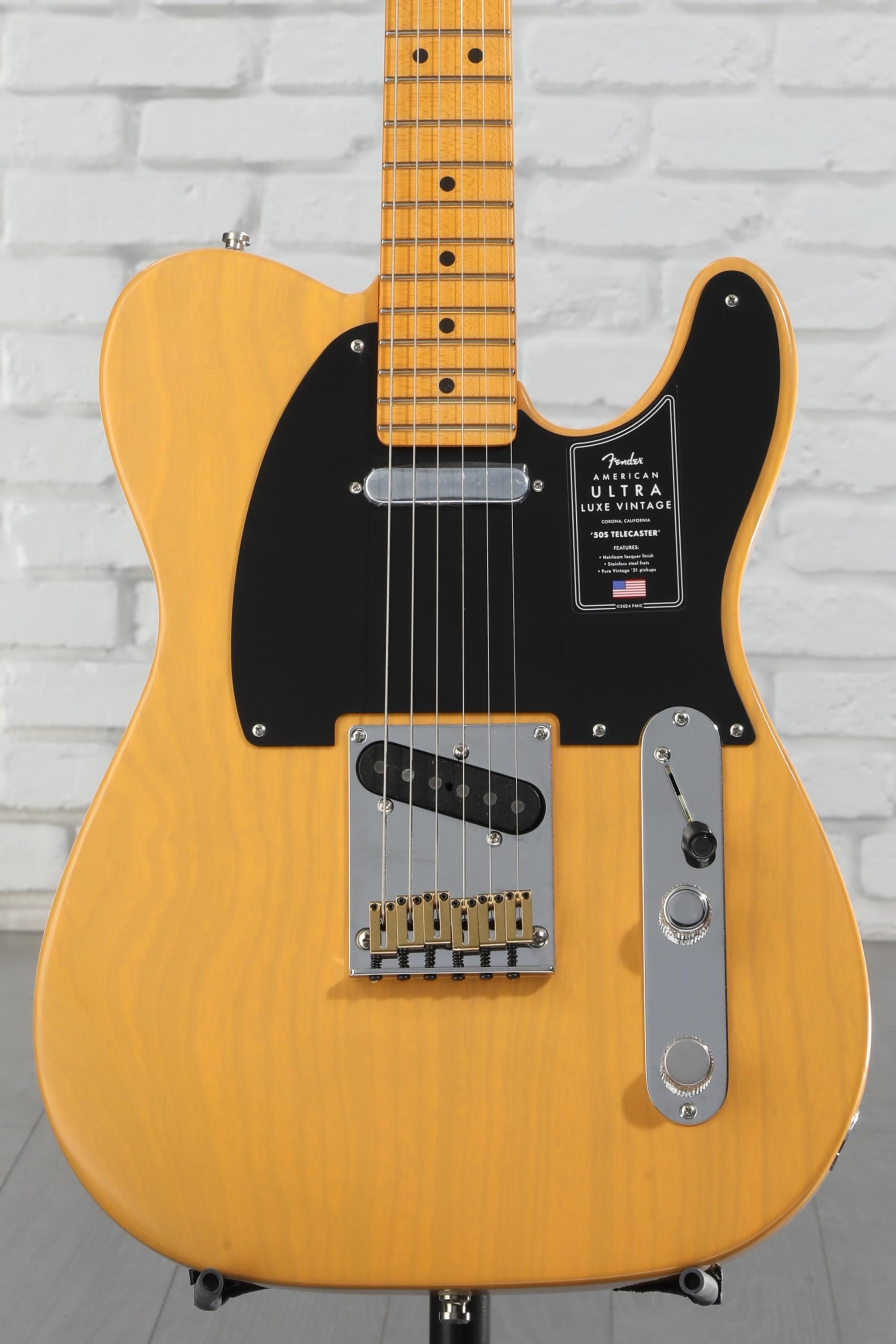 Fender American Ultra Luxe Vintage '50s Telecaster Electric Guitar - Butterscotch Blonde, Heirloom Lacquer