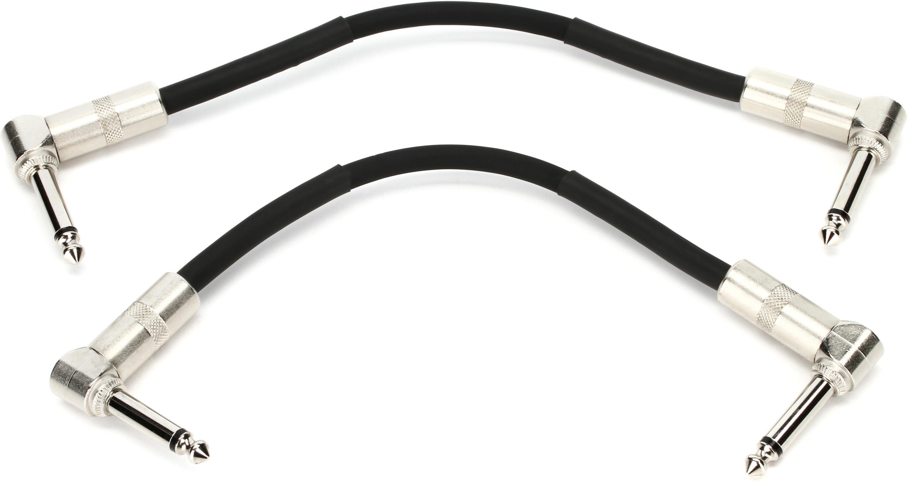 Photo of PRS Classic Right Angle to Right Angle Instrument Cable - 6 inch (2-pack)