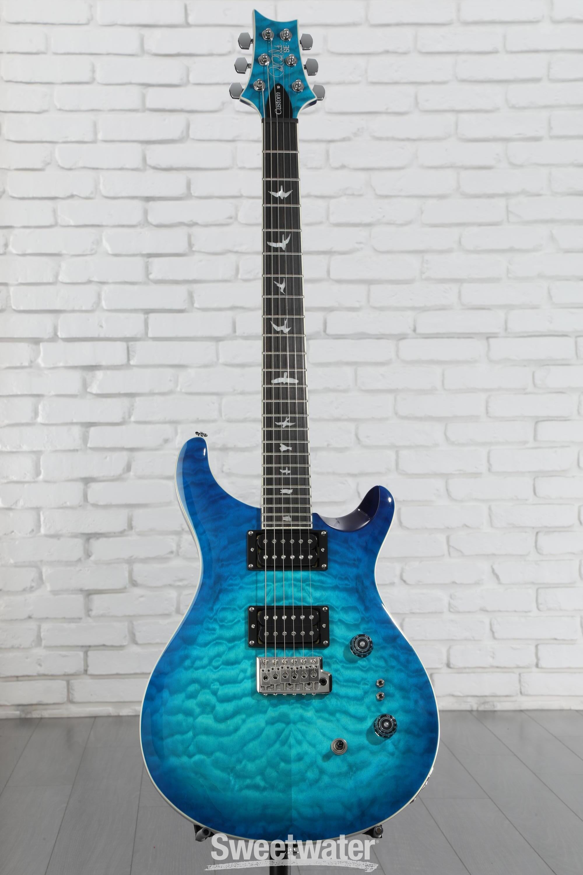 PRS SE Custom 24-08 Quilt Top Electric Guitar - Lake Blue