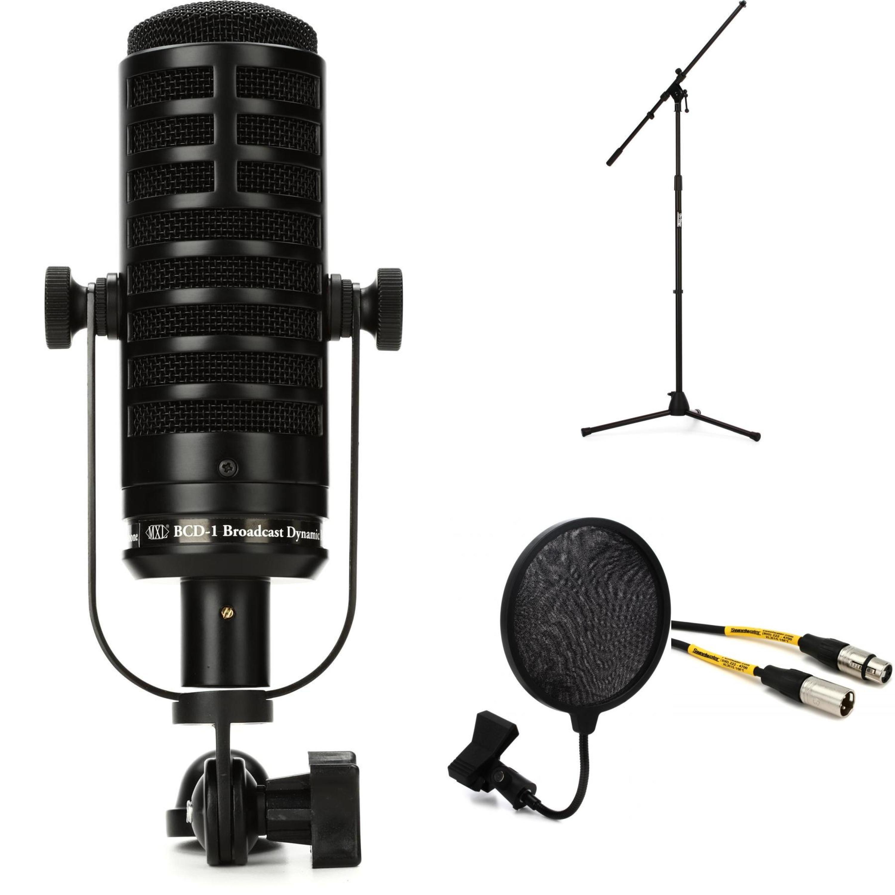 MXL BCD-1 Live Broadcast Dynamic Microphone Bundle with Desktop Boom ...