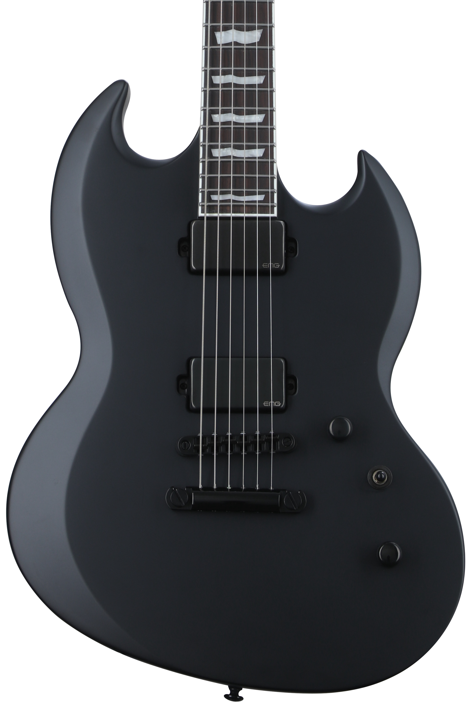 ESP LTD Viper-1000 Baritone Electric Guitar - Black Satin