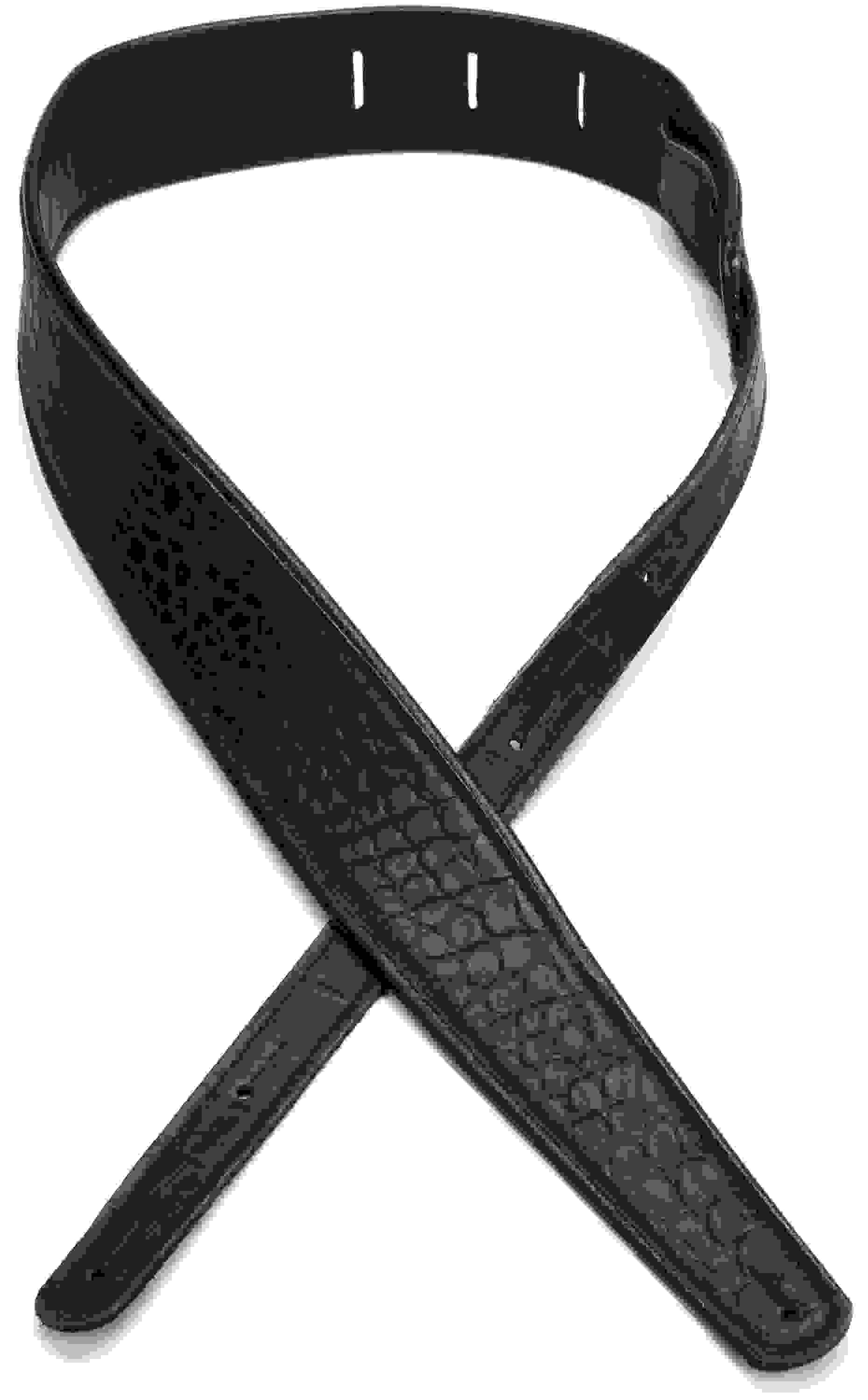 LM Products Premier Guitar Strap - Crocodile, Black