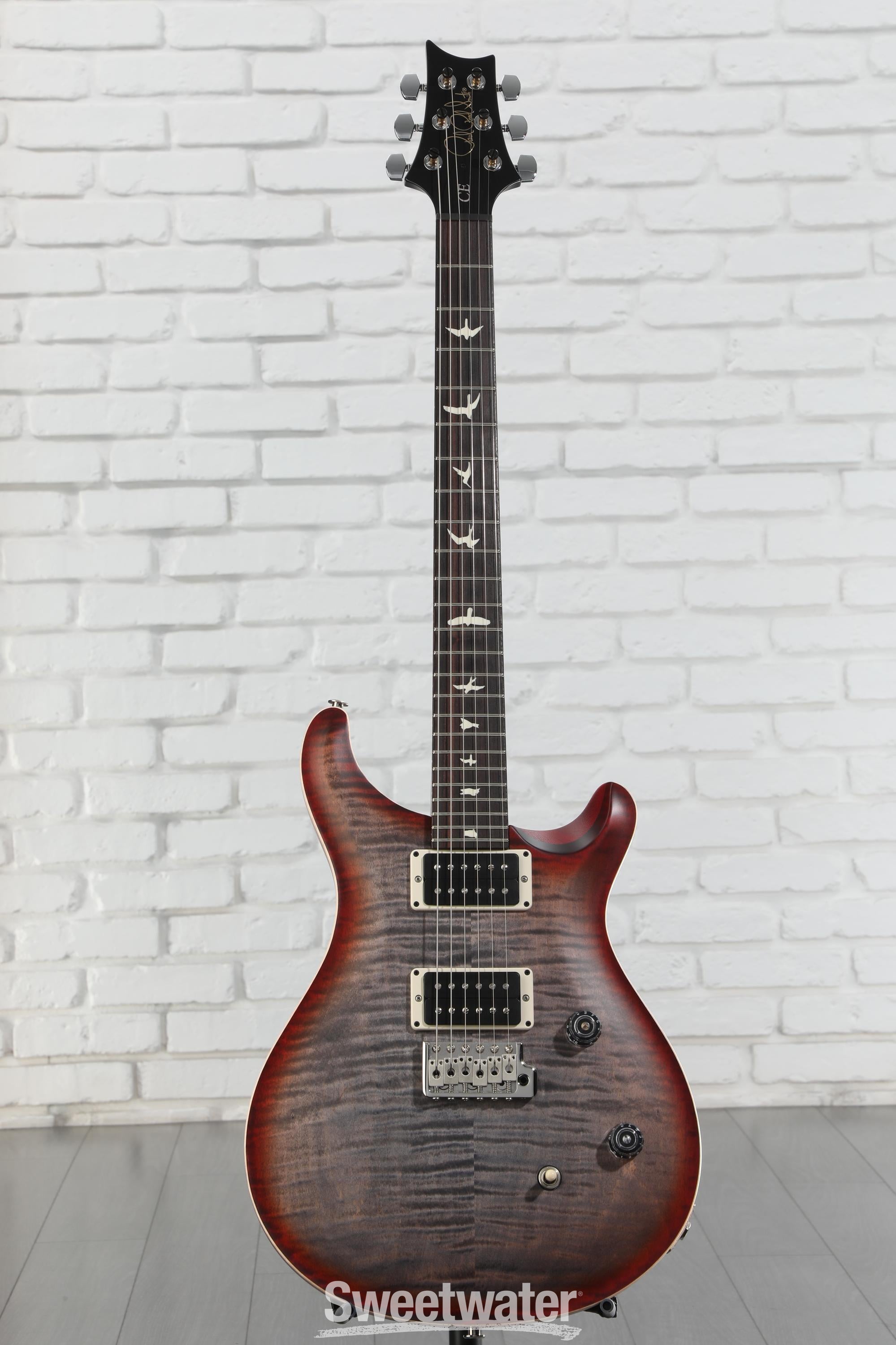 ギター PRS Japan Limited CE24 Satin Gray Black PRS Limited-edition CE 24 Electric Guitar - Nitro Satin