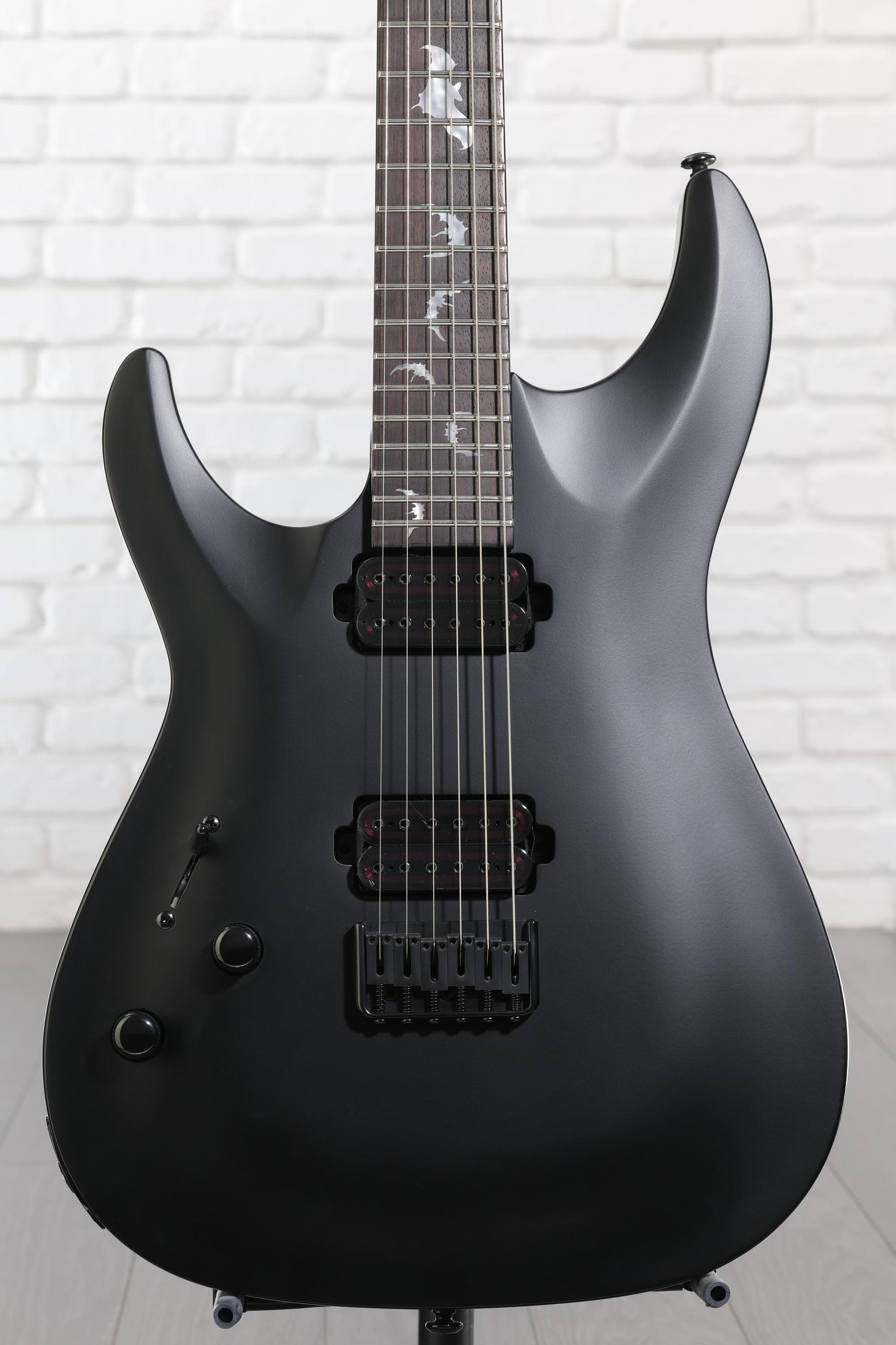 Schecter Damien-6 SBK Left-Handed Electric Guitar - Satin Black