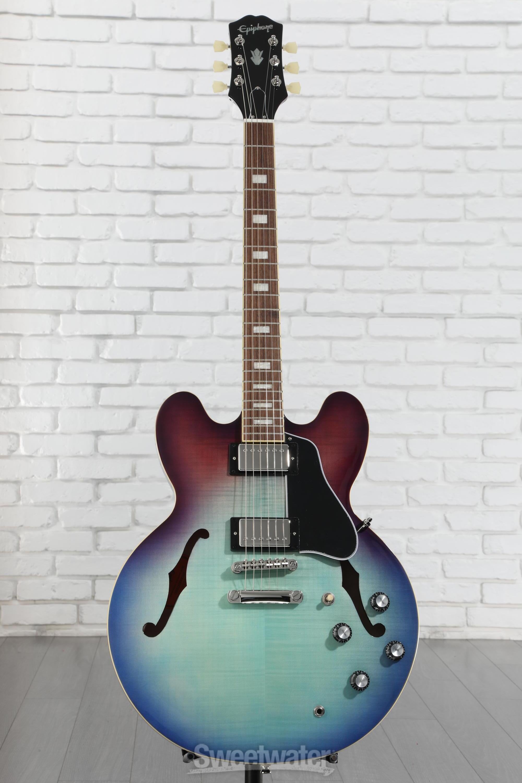Epiphone ES-335Blueberry Burst 格安です! Epiphone ES-335 Figured Blueberry Burst – United States