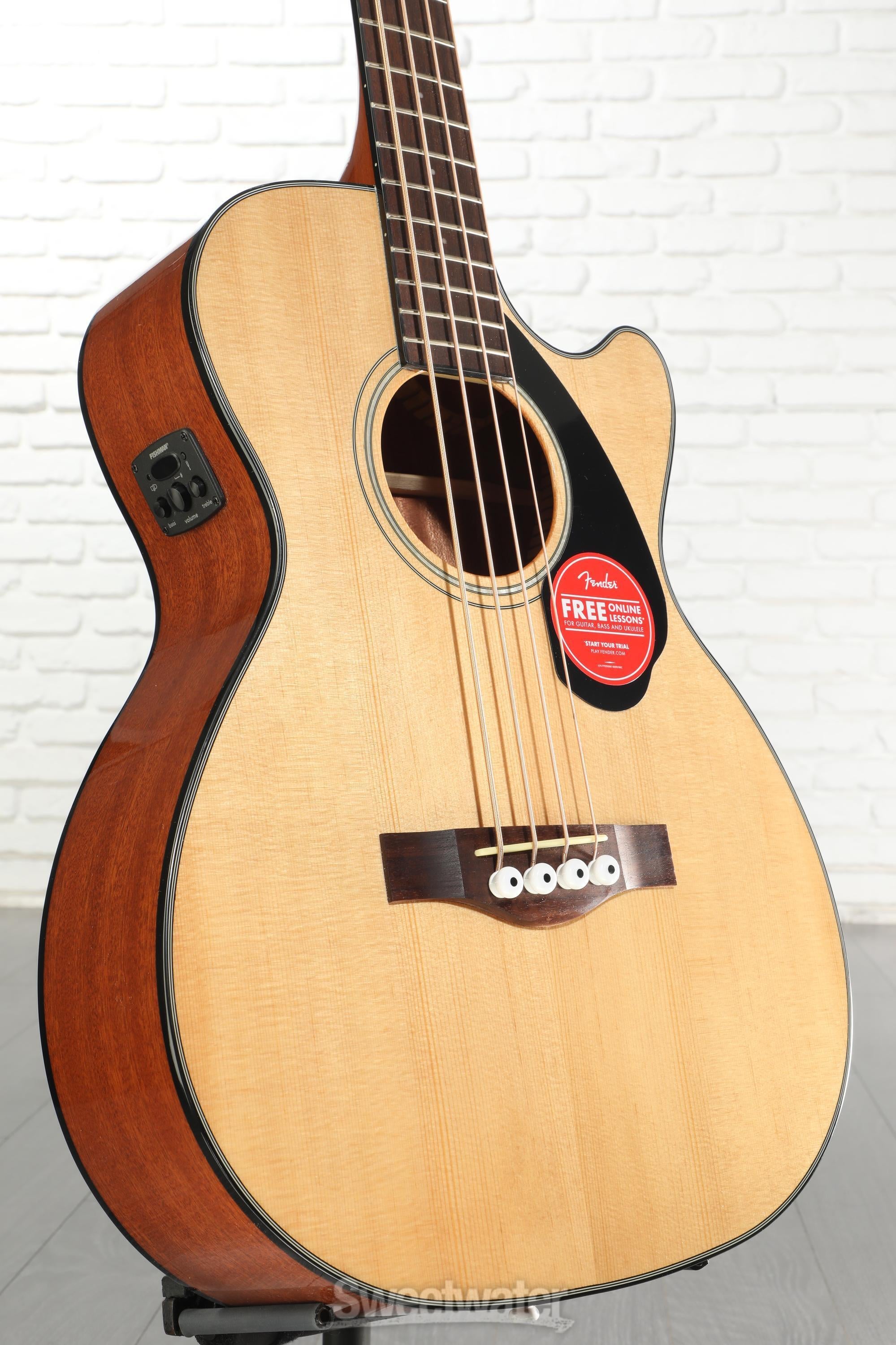 Fender CB-60SCE Acoustic-electric Concert Bass Guitar - Natural