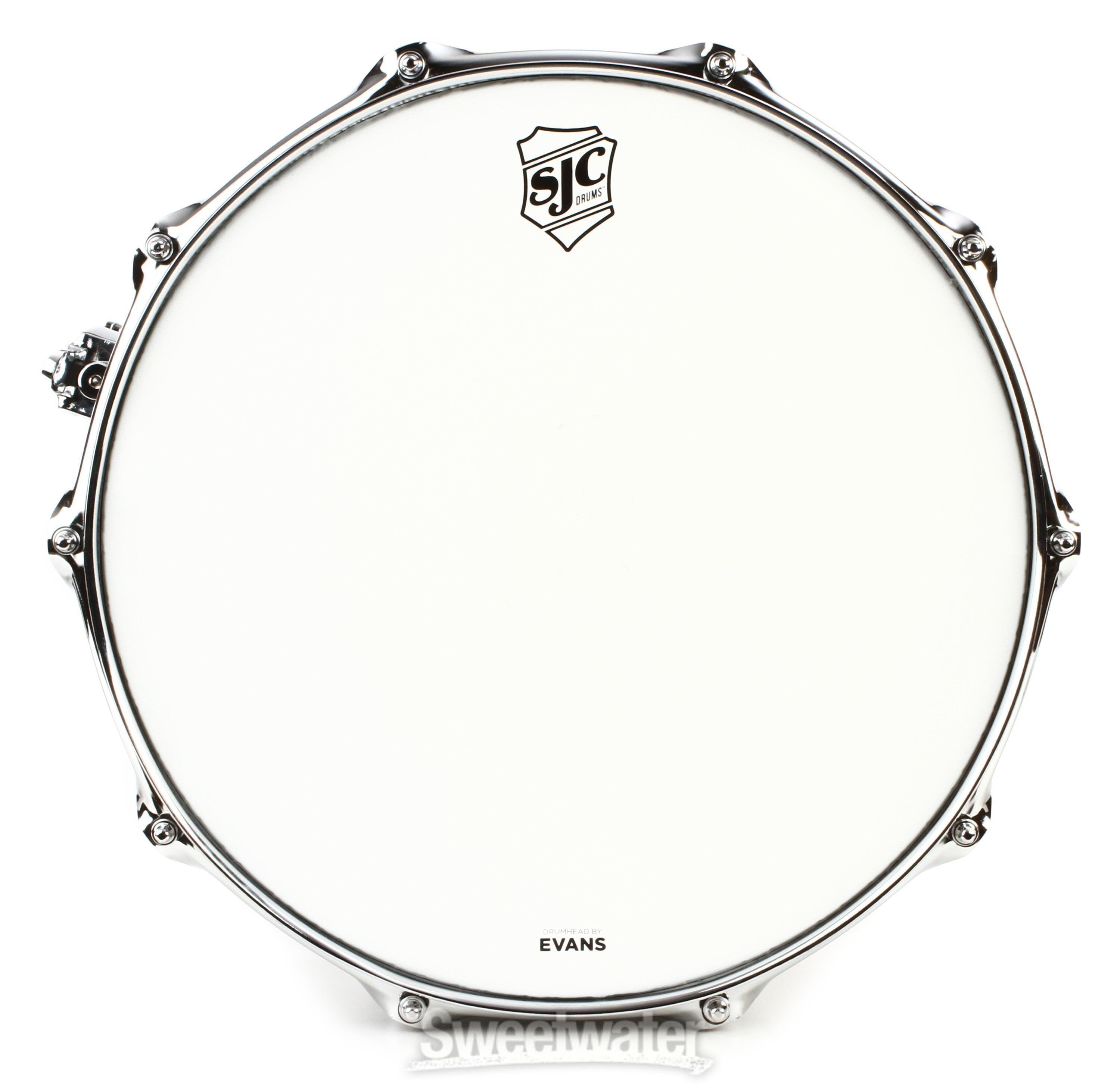 SJC Custom Drums Alpha Steel Snare Drum - 6.5