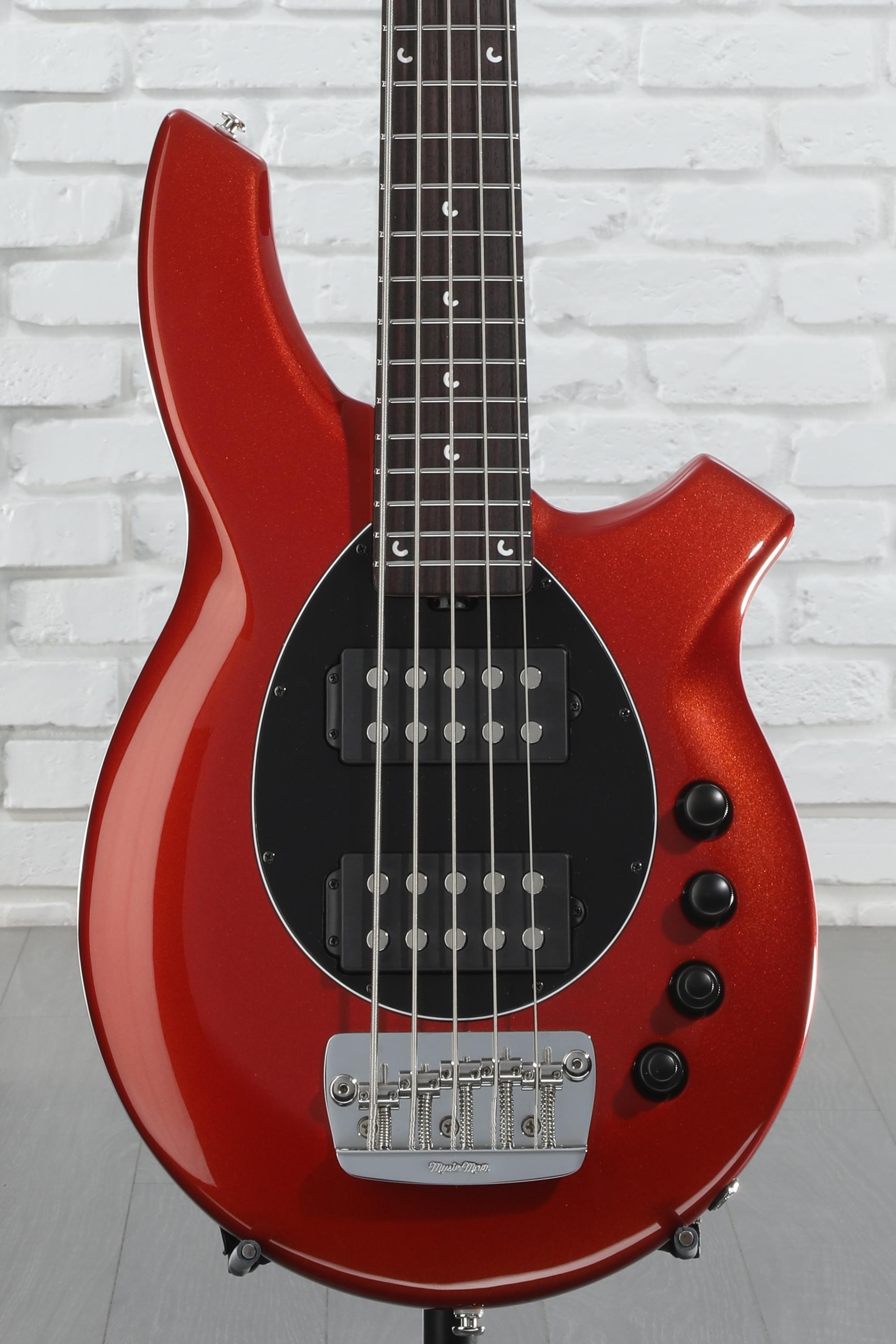 Ernie Ball Music Man Bongo 5HH Electric Bass Guitar - Blood