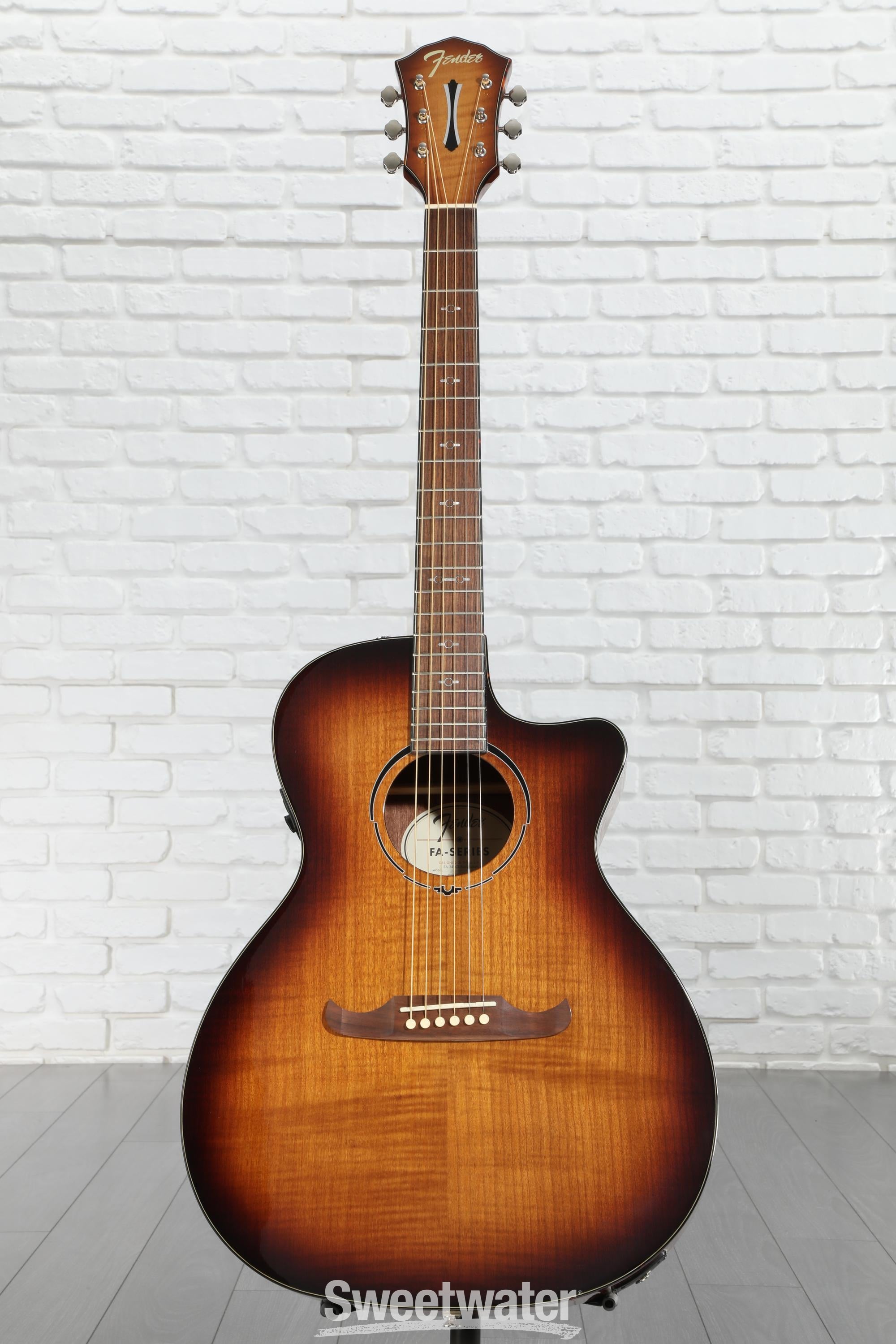 Fender FA-345CE Auditorium - 3-Tone Tea Burst | Sweetwater