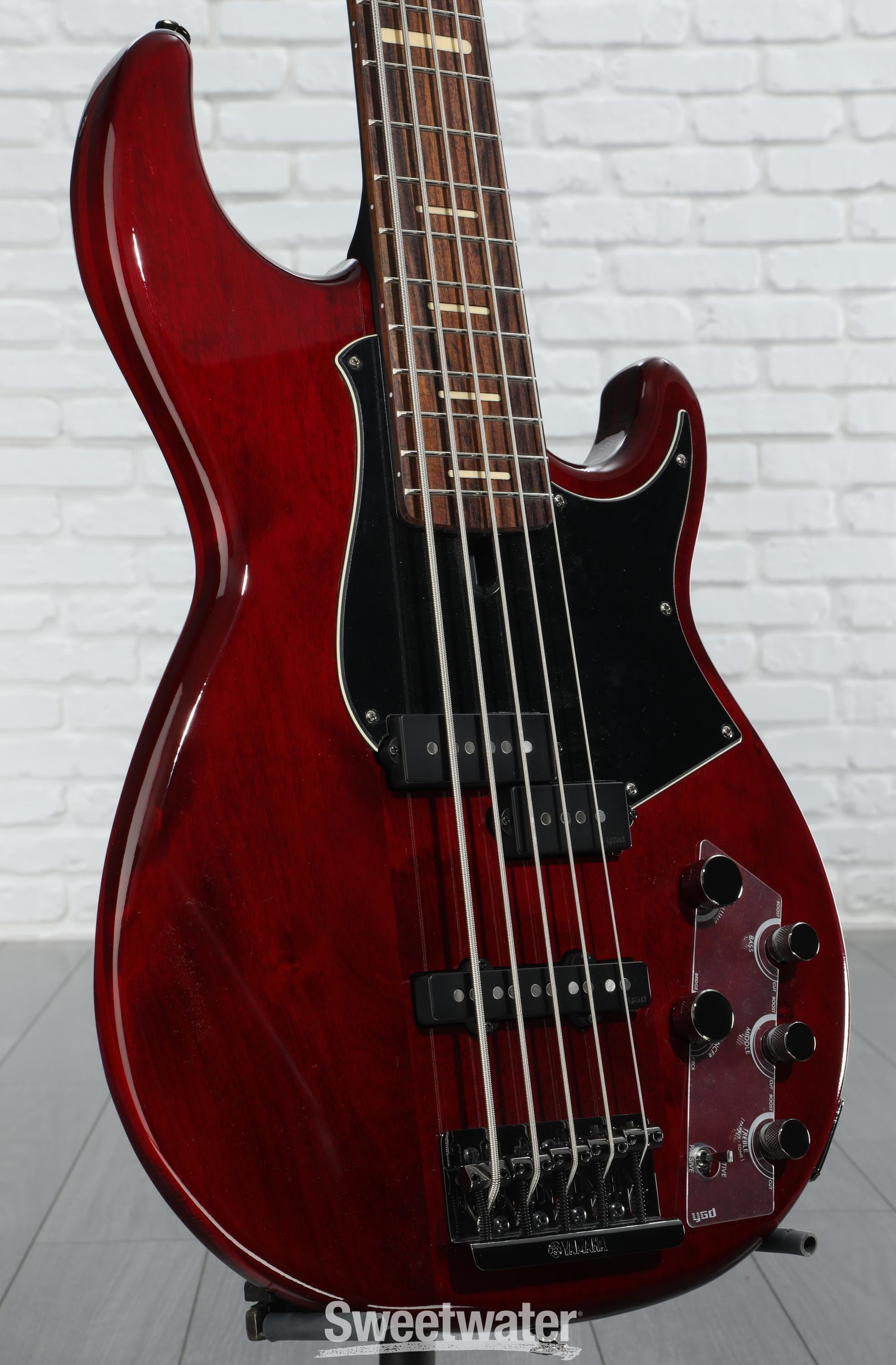 Yamaha BB735A 5-string Bass Guitar - Fired Red | Sweetwater