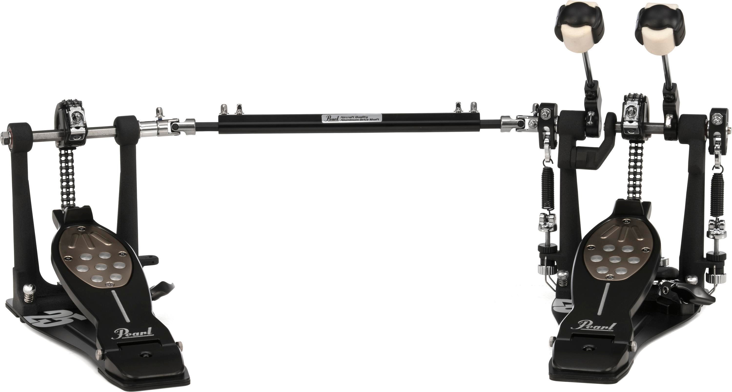 Photo of Pearl P2052CB Eliminator Redline Double Bass Drum Pedal - Black, 25th Anniversary