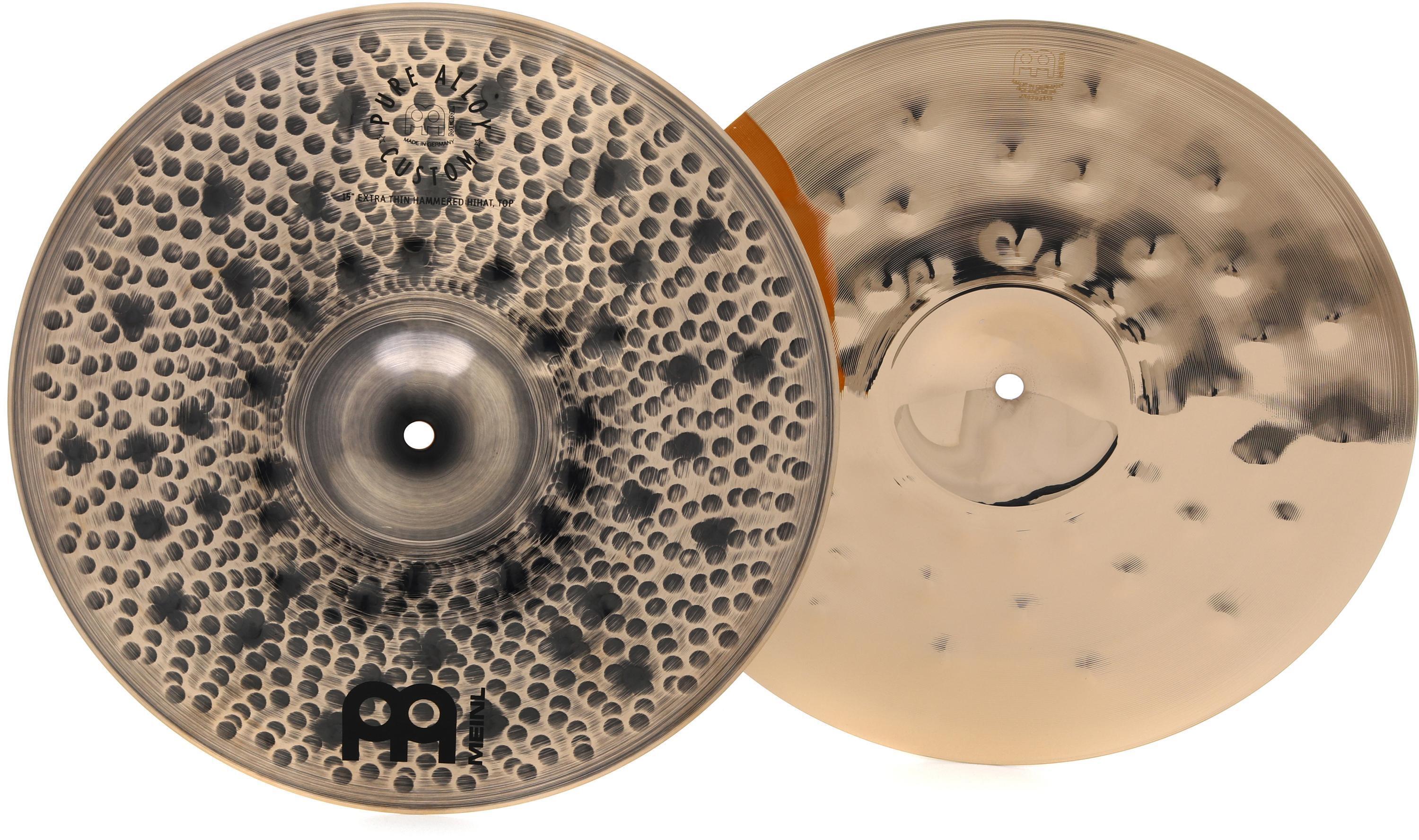 Meinl Cymbals Pure Alloy Custom Extra Thin Hi-hat Cymbals - 15