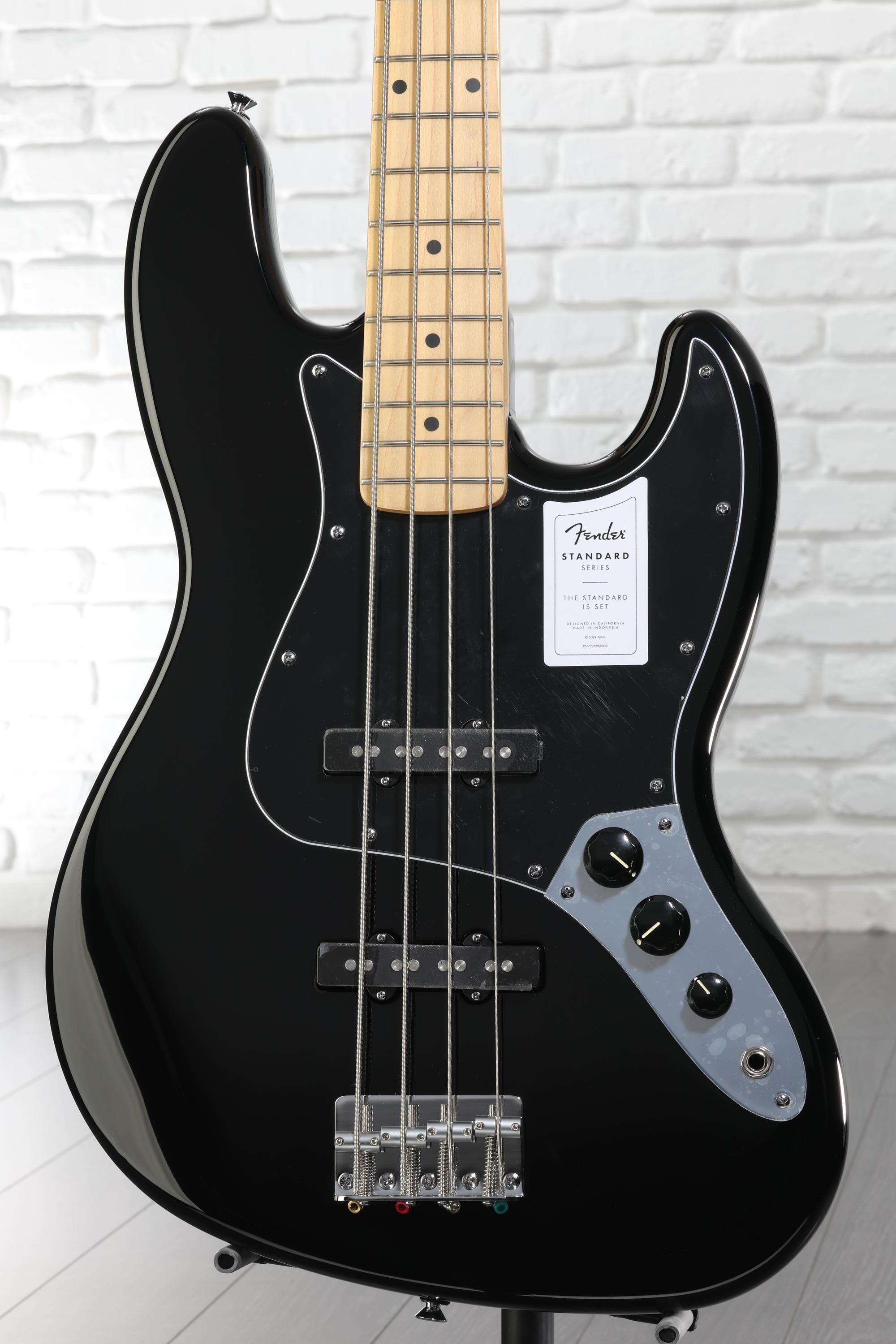 Fender Standard Jazz Bass - Black, Maple Fingerboard | Sweetwater