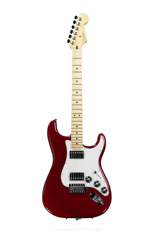 フェンダーメキシコ ブラックトップ ストラトキャスター キャンディアップルレッド Fender Blacktop Stratocaster HH - Candy Apple Red | Sweetwater