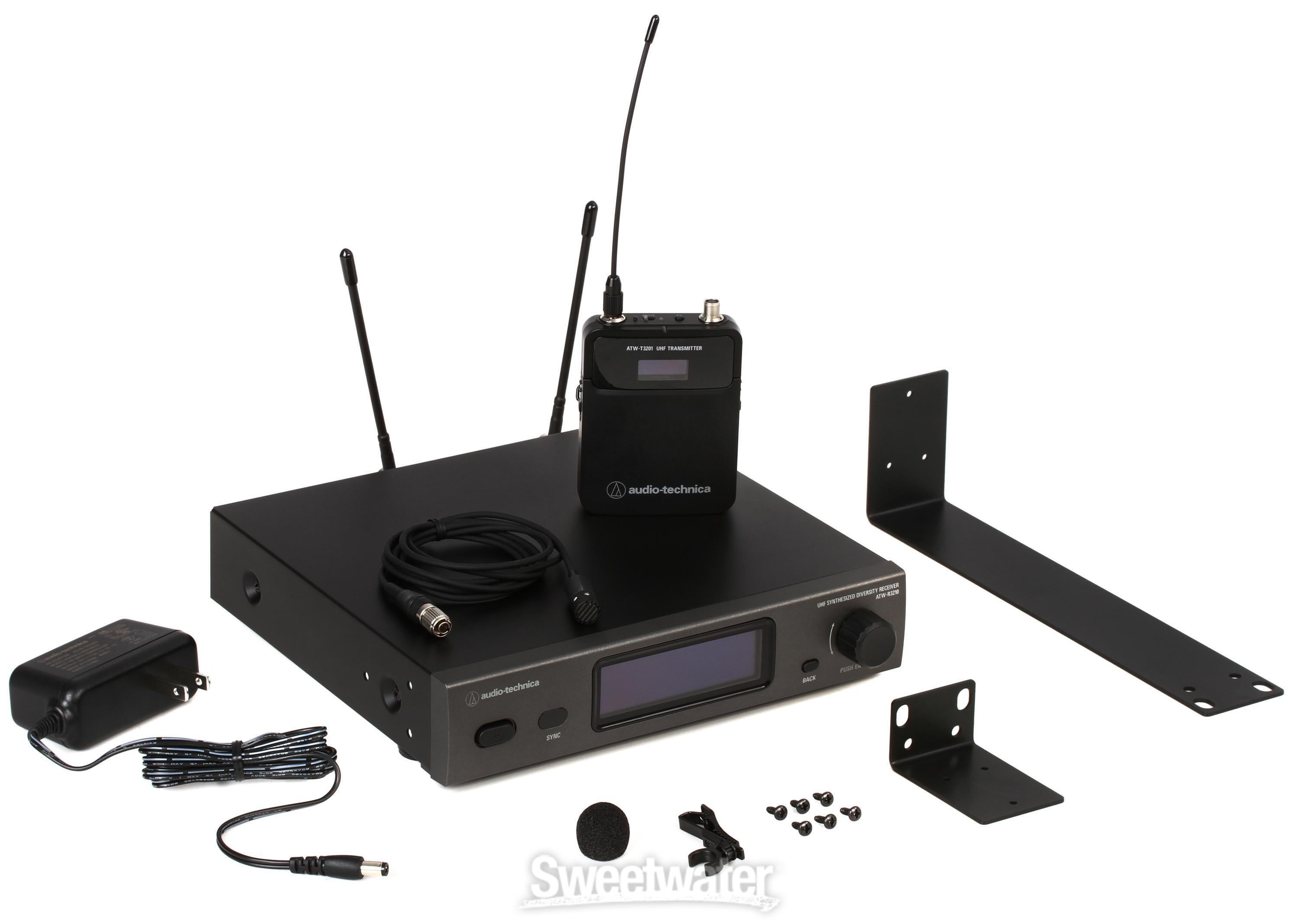 Audio-Technica ATW-3211/831 Wireless Lavalier Microphone System EE1 Band  Sweetwater