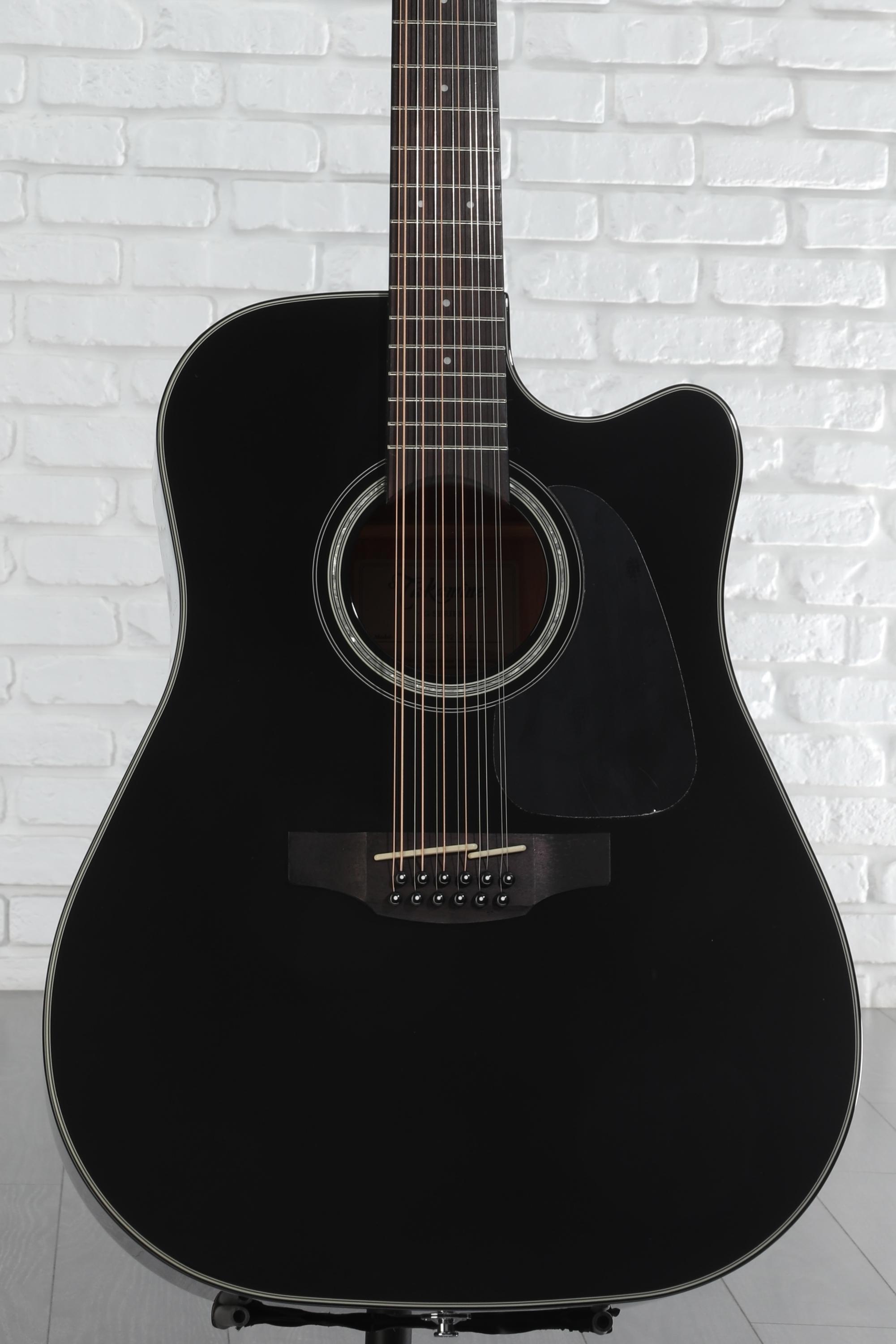 Takamine GD30CE-12, 12-String Acoustic-Electric Guitar - Black