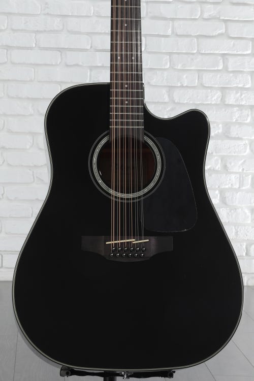 Takamine GD30CE-12, 12-String Acoustic-Electric Guitar - Black