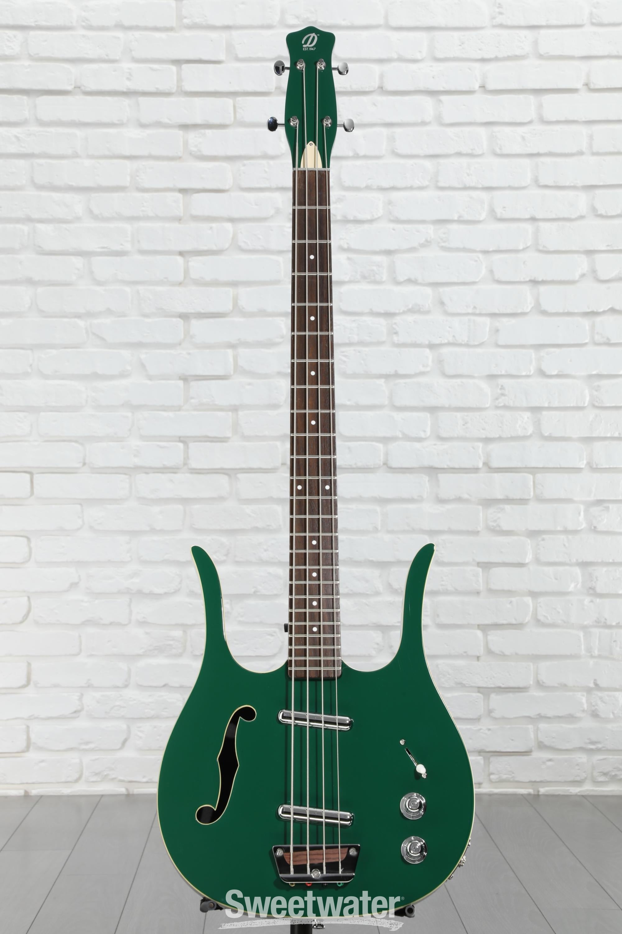 Danelectro Red Hot Longhorn Semi-hollowbody Bass Guitar - Jade