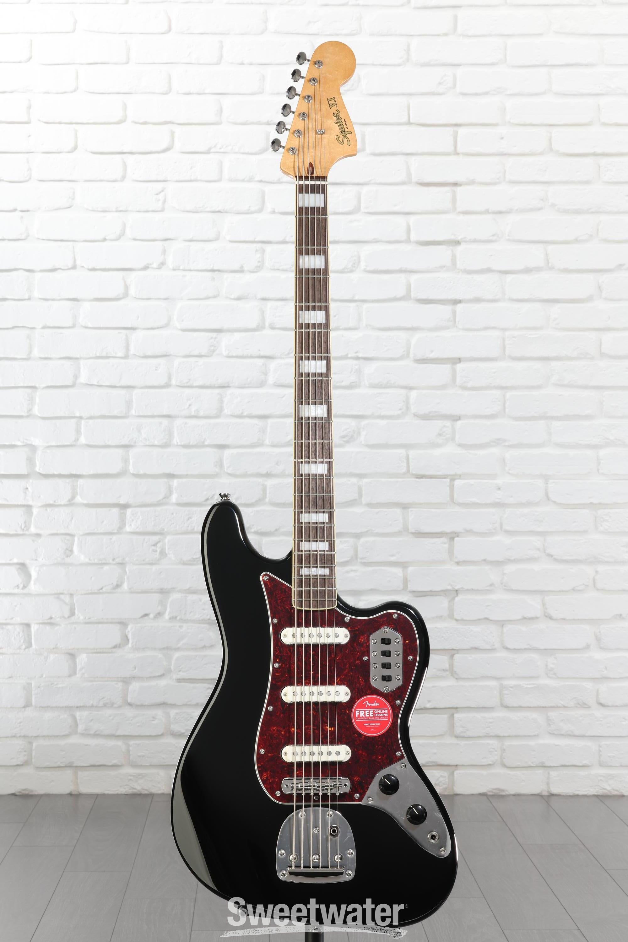 Squier Classic Vibe Bass VI Guitar - Black | Sweetwater