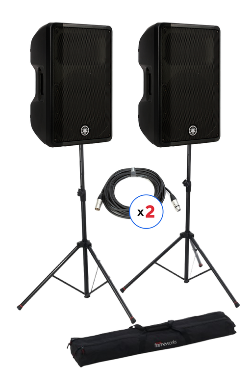 Yamaha DBR12 1,000W 12 inch Powered Speaker Pair with Stands