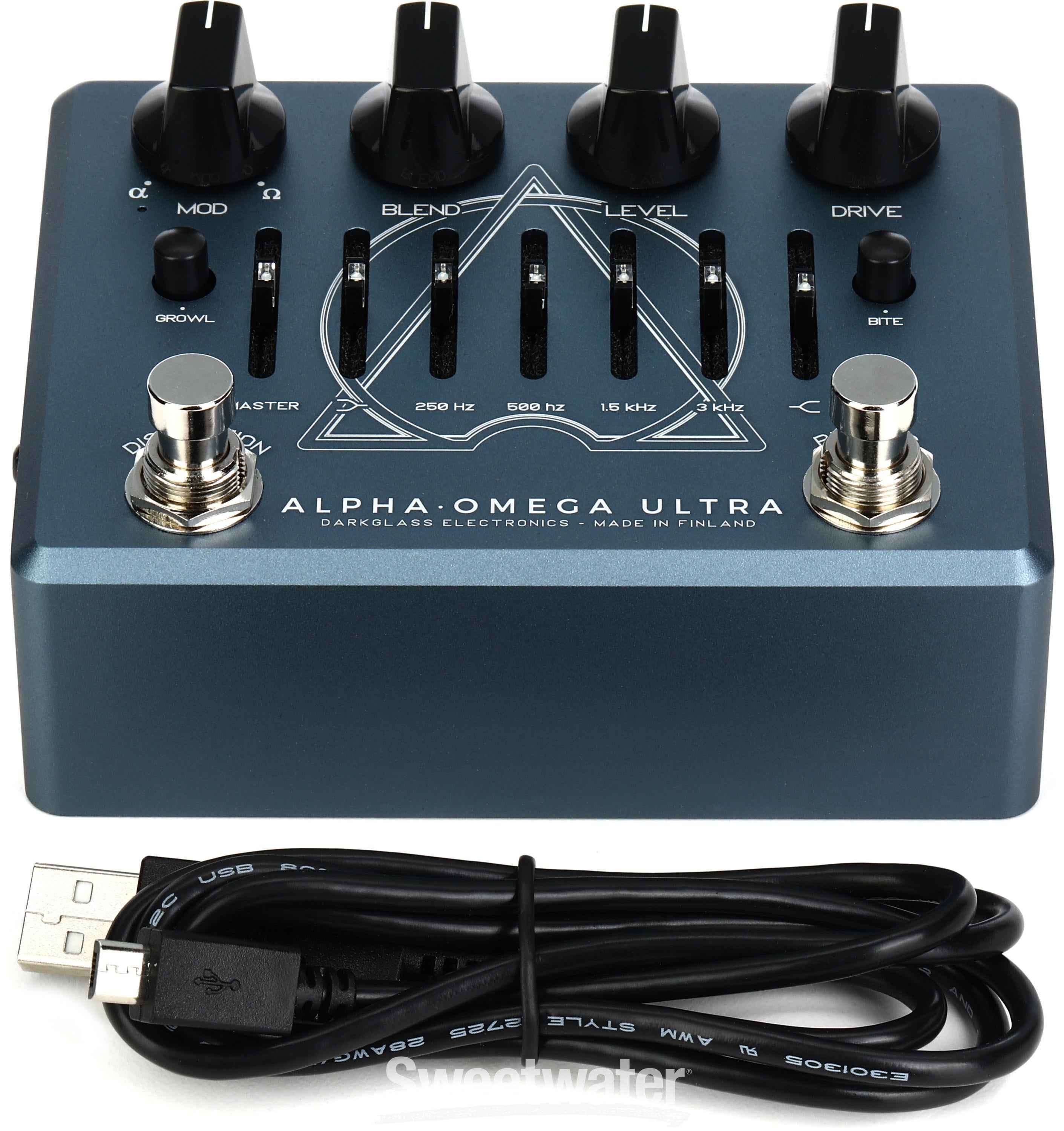 Darkglass Alpha Omega Ultra Dual Bass Preamp/OD Pedal with Aux In |  Sweetwater