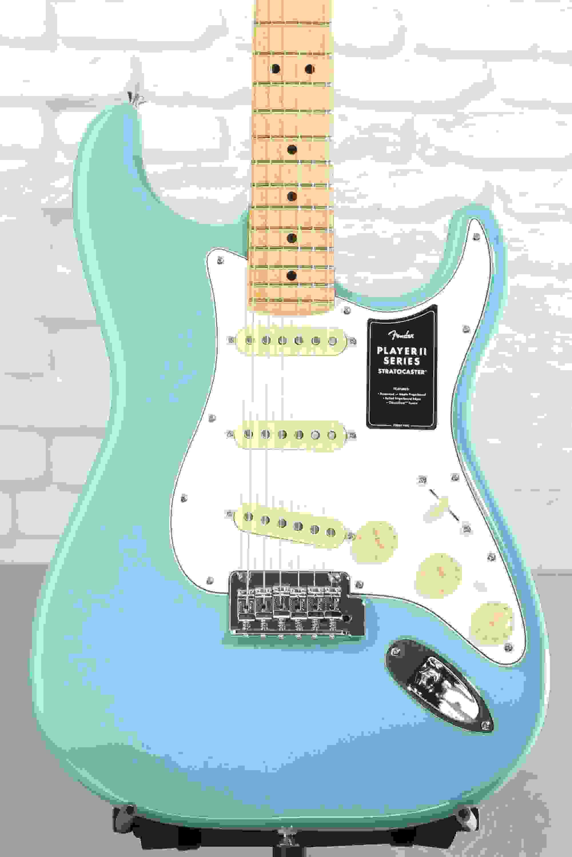 Fender Player II Stratocaster Electric Guitar - Aquatone Blue with Maple Fingerboard