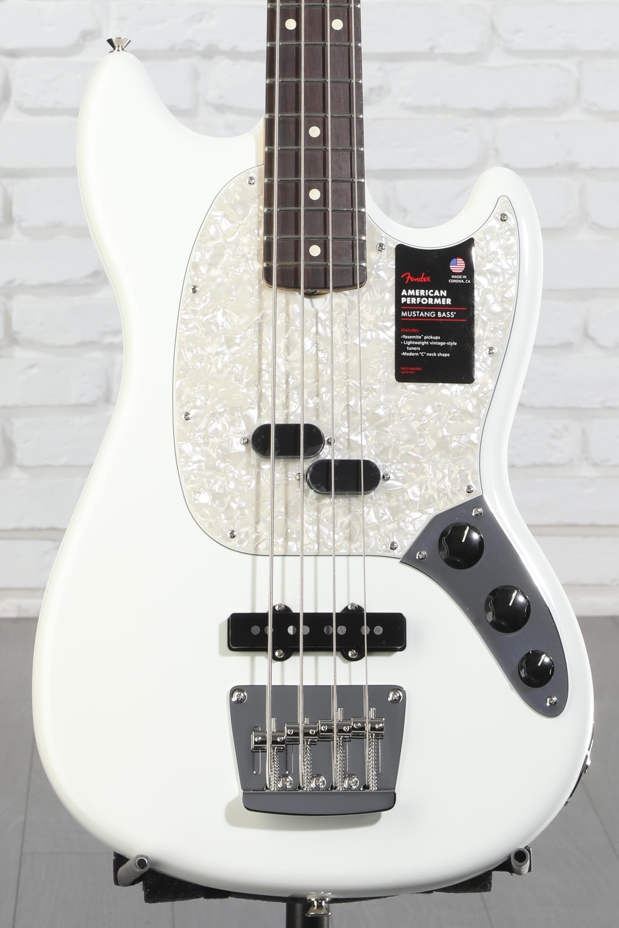 ベース Fender American Performer Mustang Bass Fender American Performer Mustang Bass - Satin Surf Green