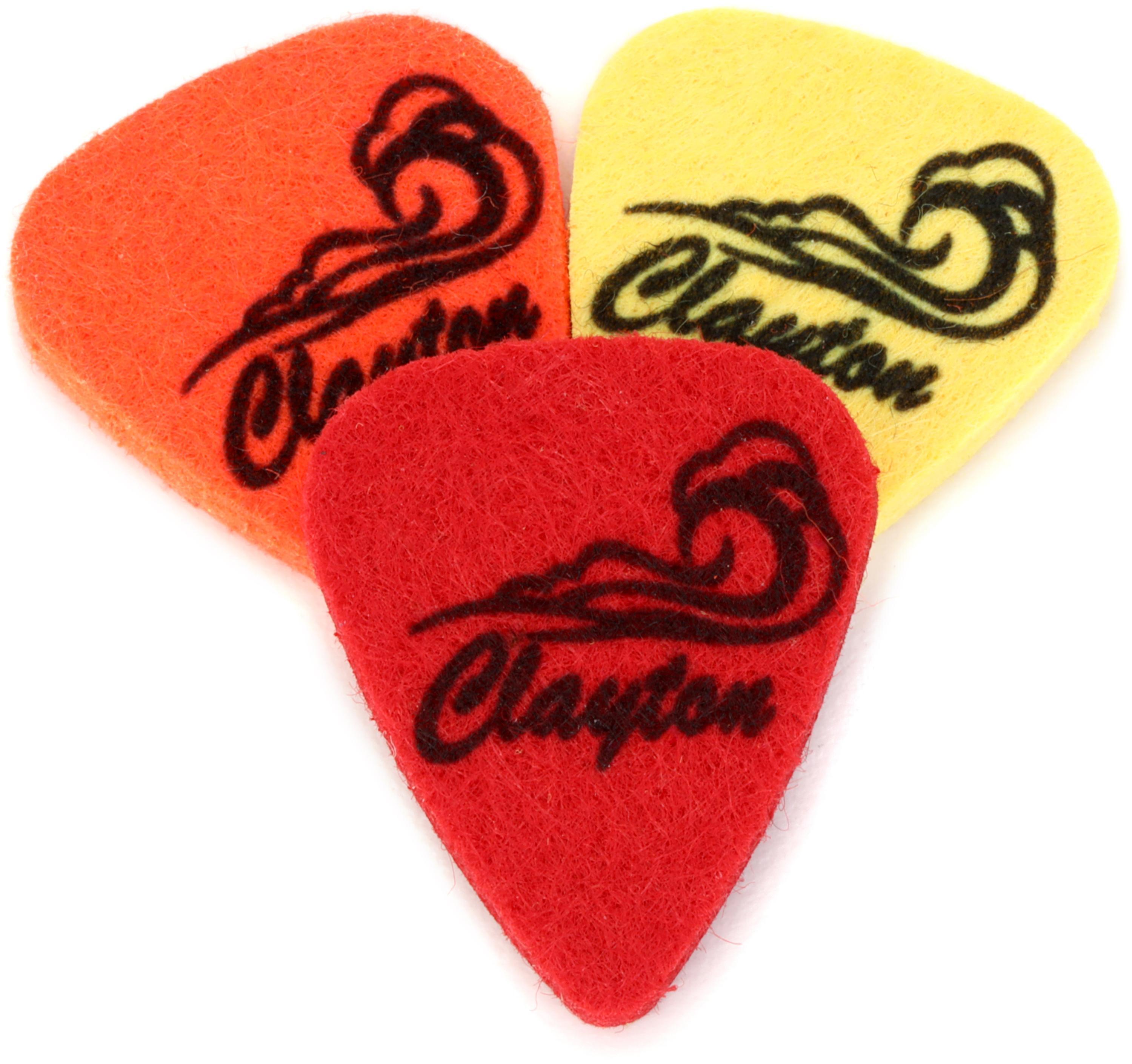 Photo of Clayton Uke Wave Picks - Red, Yellow, Orange, 3-pack