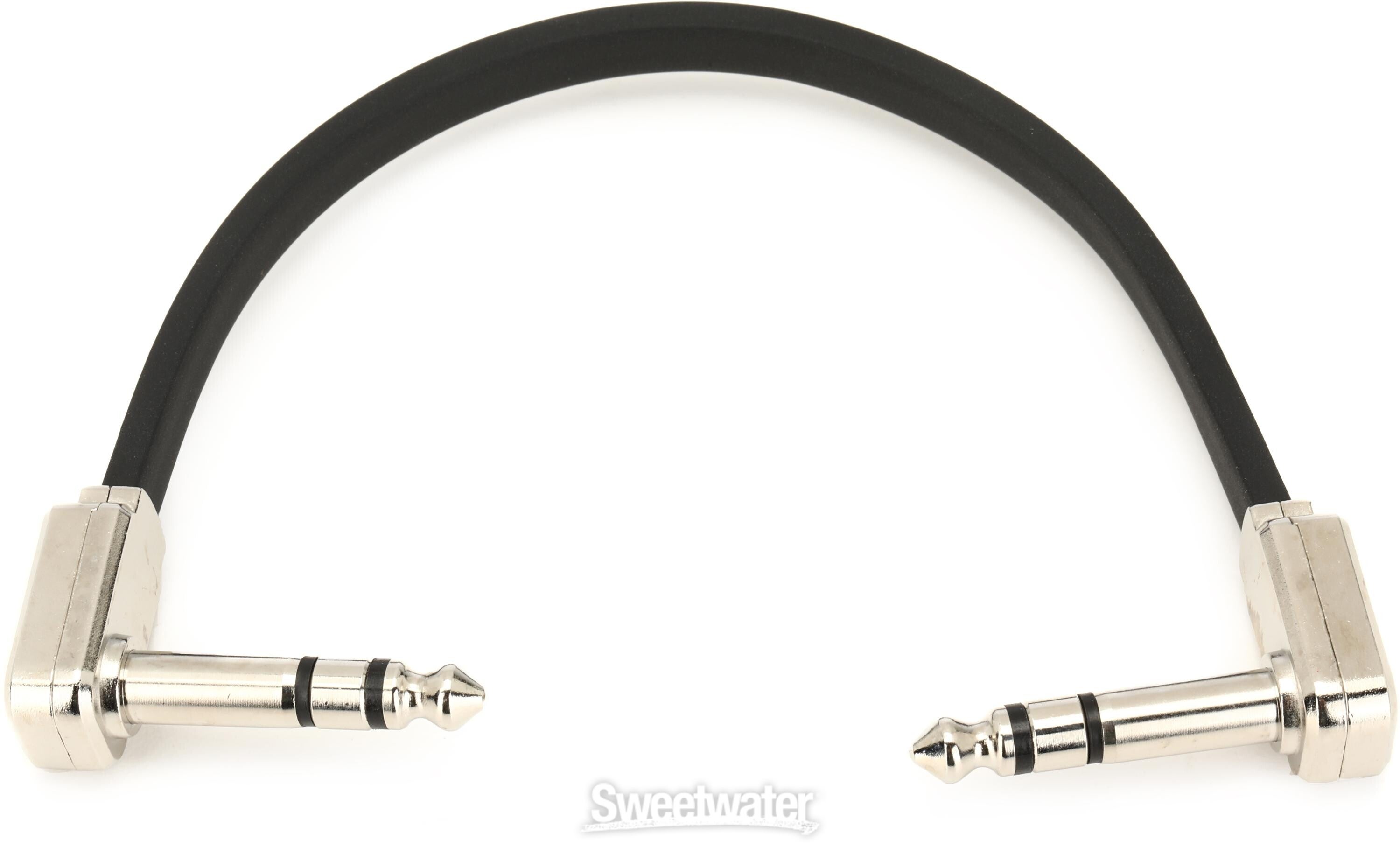 ERNIE BALL FLAT RIBBON STEREO PATCH CABLE #6409 (12inch 30.48cm)