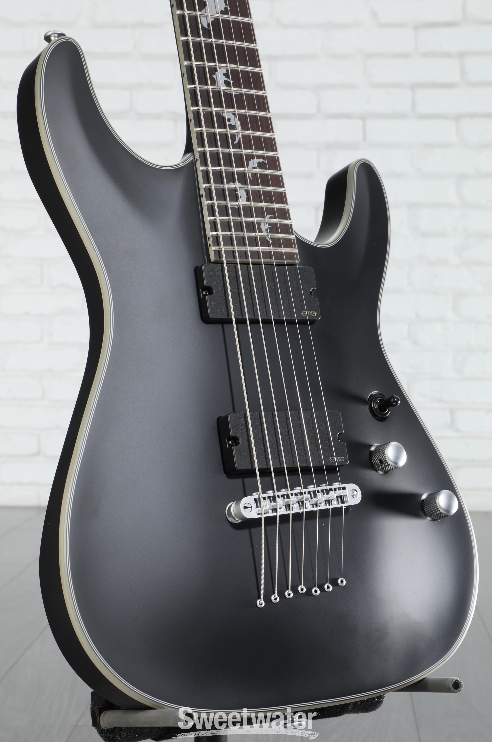 【schecter】DAMIEN-7 7弦ギター Amazon.com: Schecter Damien-7 SBK Electric Guitar - Satin