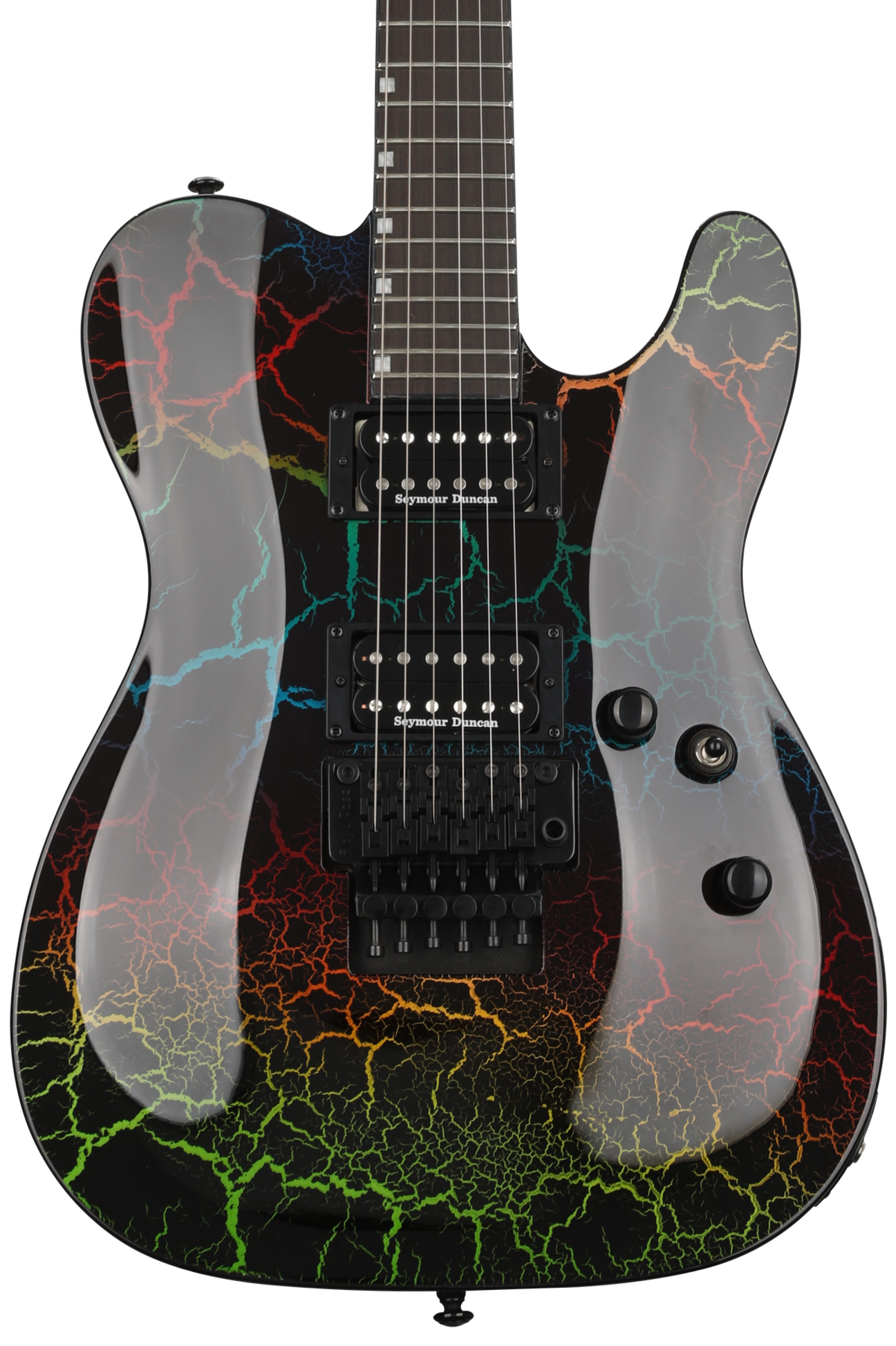 ESP LTD Eclipse '87 Electric Guitar - Rainbow Crackle | Sweetwater