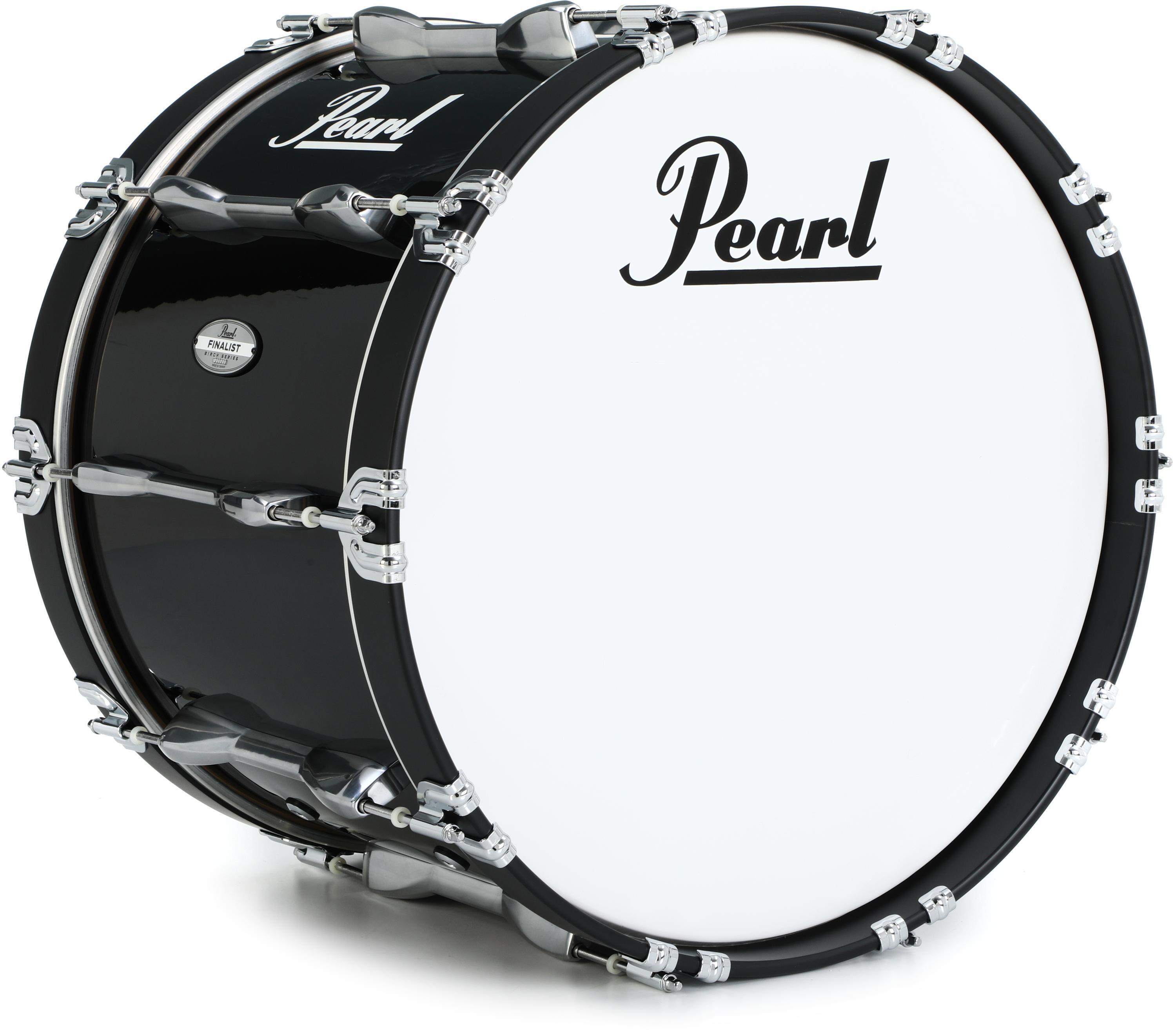 Pearl Finalist Marching Bass Drum 20 x 14 inch Midnight Black