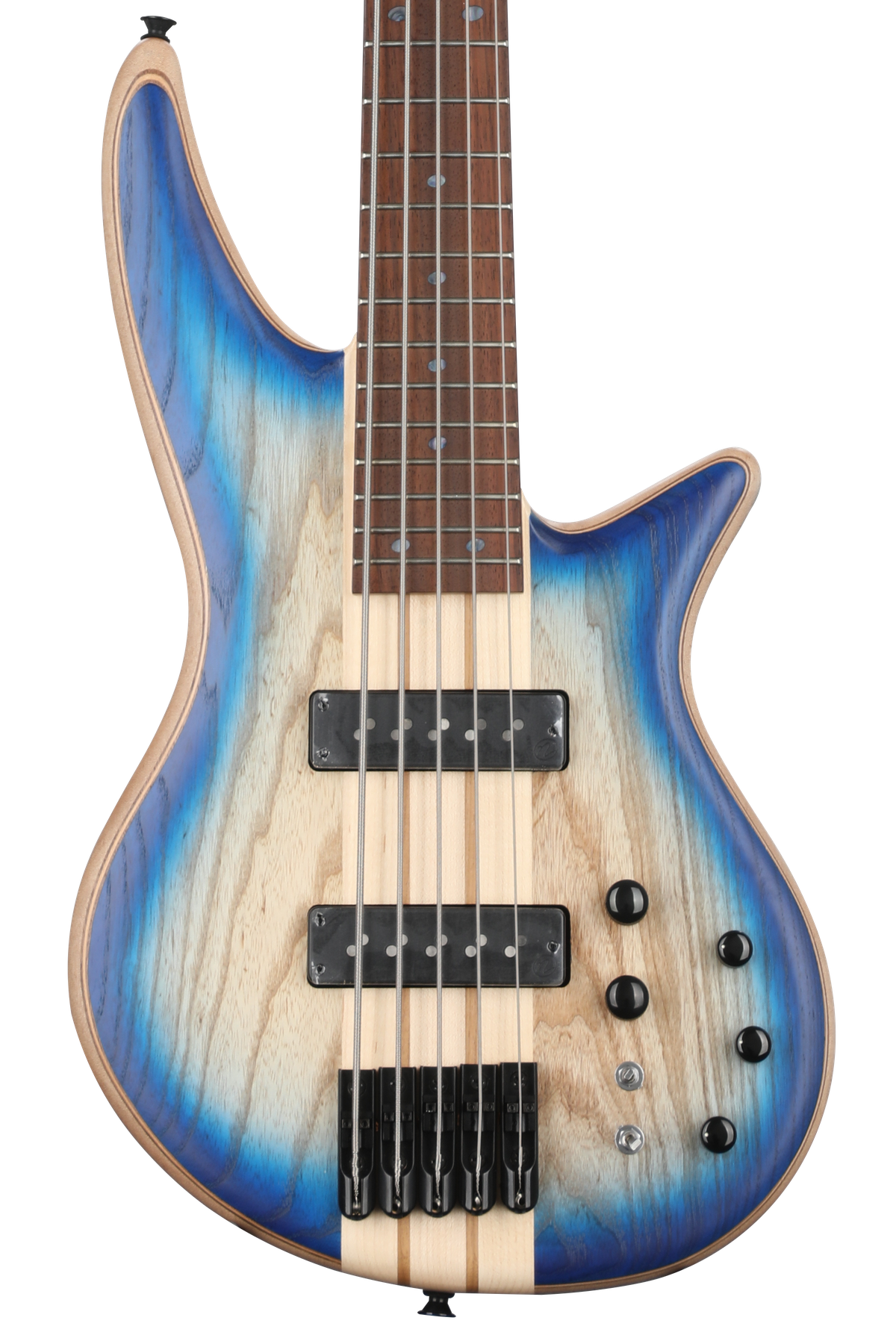 Jackson Pro Series Spectra Bass SB V Poplar Burl - Blue Burst