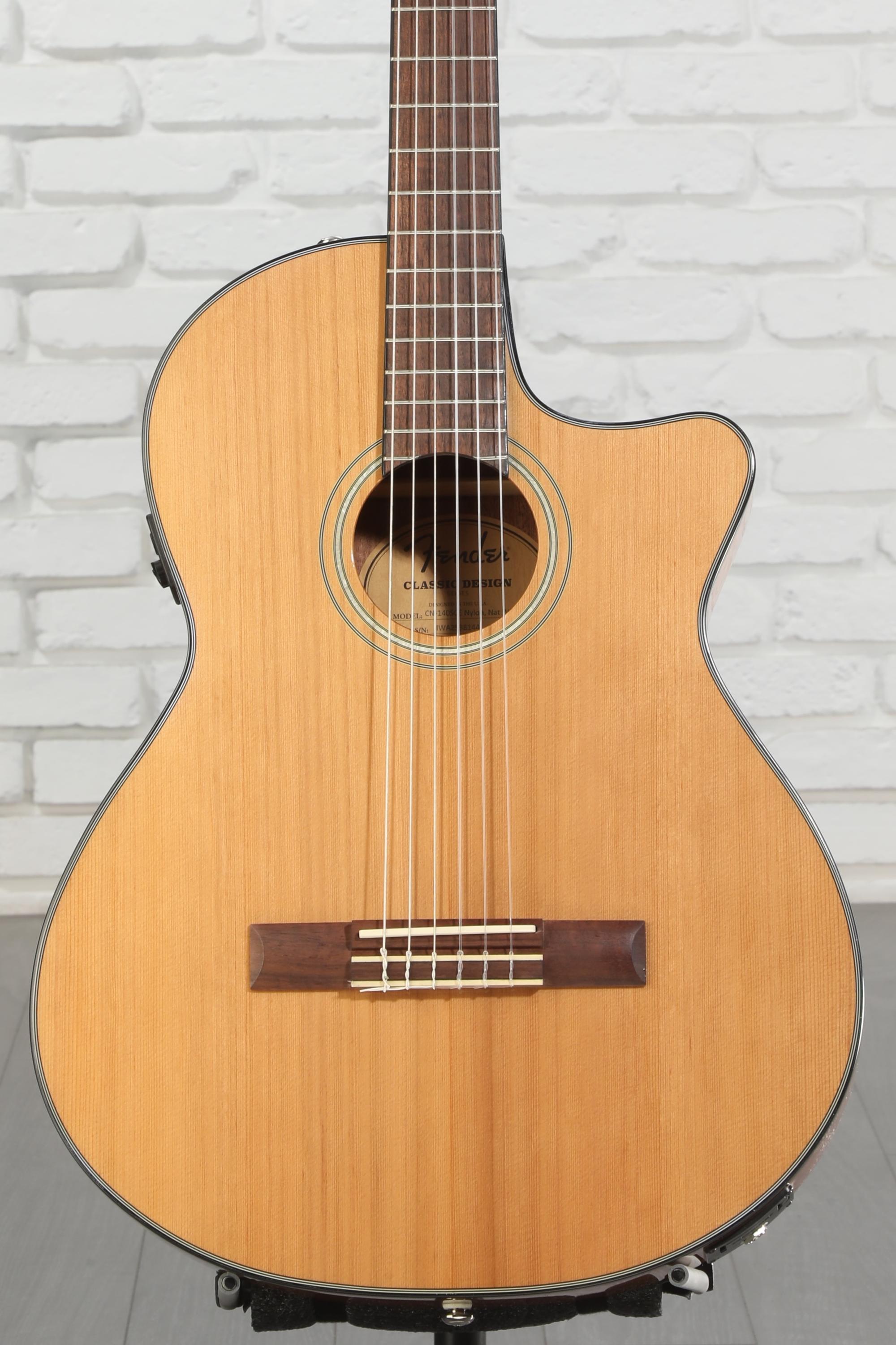 ギター FENDER CN-140SCE Nylon Thinline Natural Fender CN-140SCE - Natural Reviews | Sweetwater