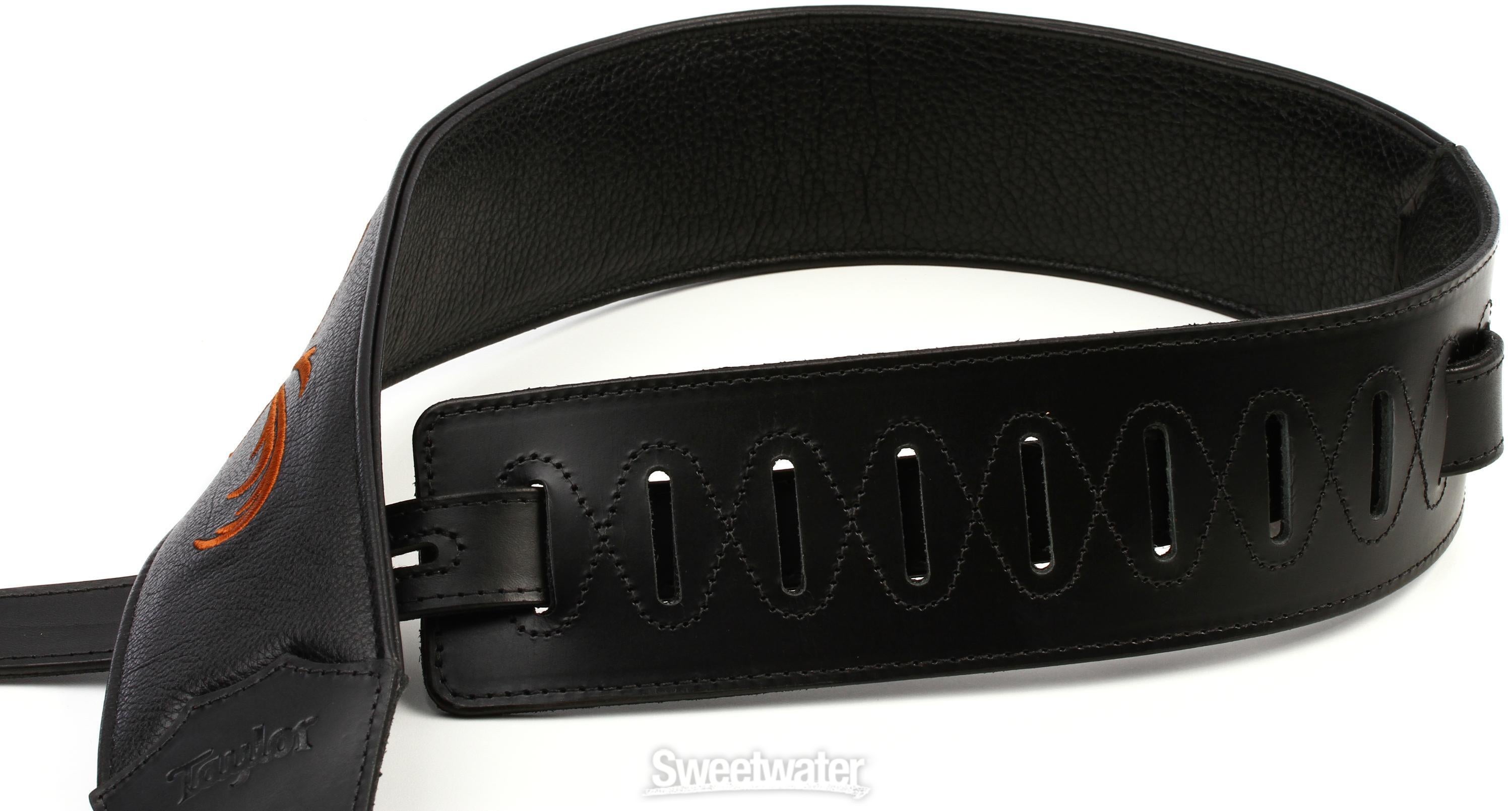 Taylor Taylor Taylor Nouveau 2.5インチ ギターストラップ - ブラウン Taylor Taylor Nouveau 3-inch Guitar Strap - Black Leather | Sweetwater