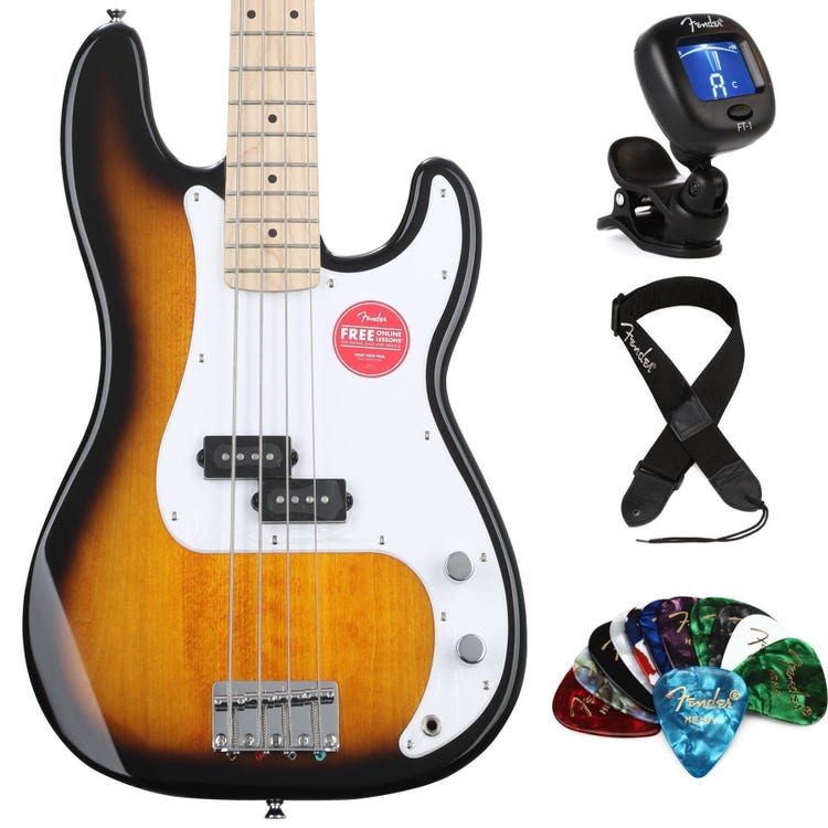 Squier Sonic Precision Bass Essentials Bundle - 2-color Sunburst