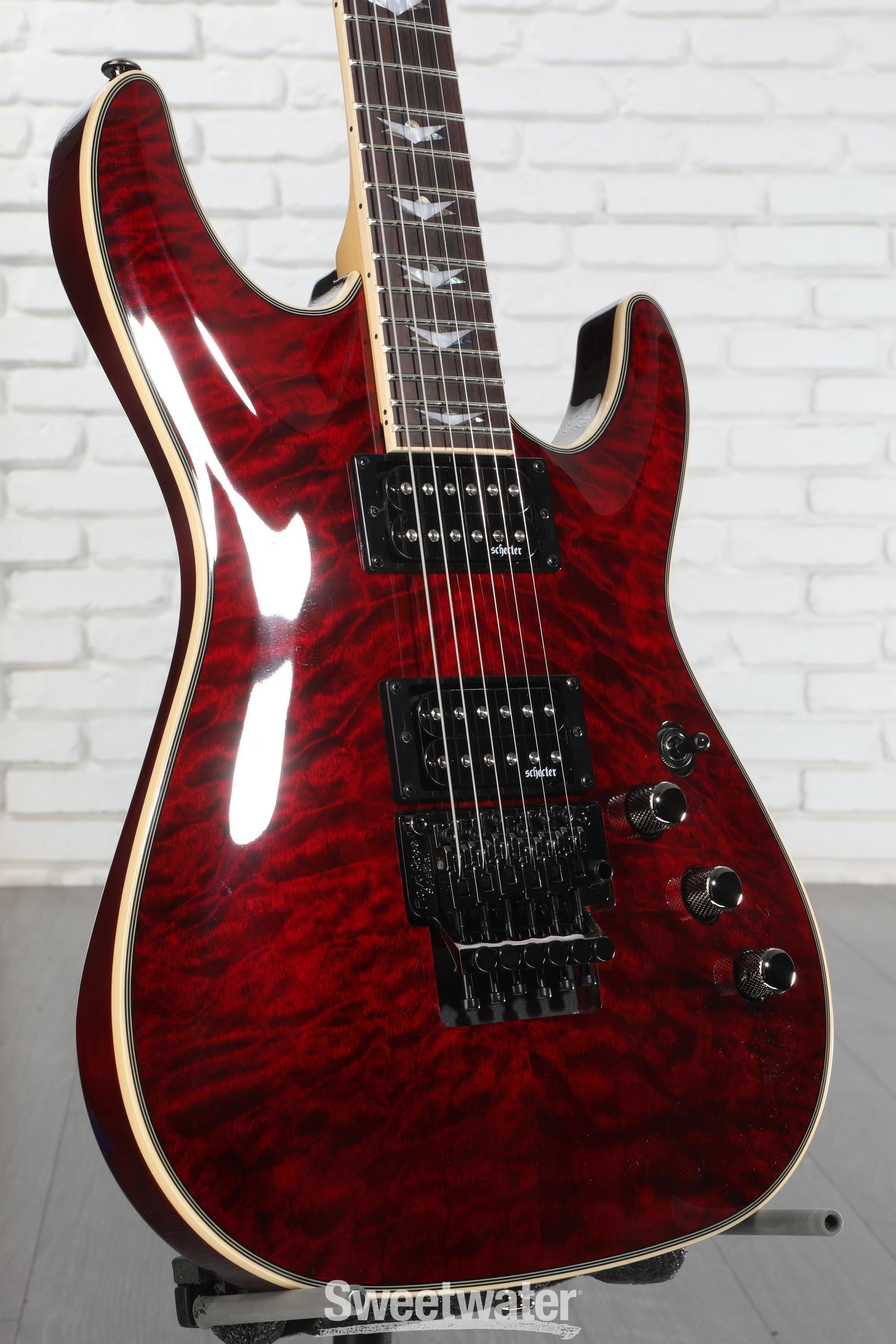 ギター Schecter Omen Extreme 6 FR Floyd Rose Schecter Omen Extreme-6 FR Electric Guitar - Black Cherry