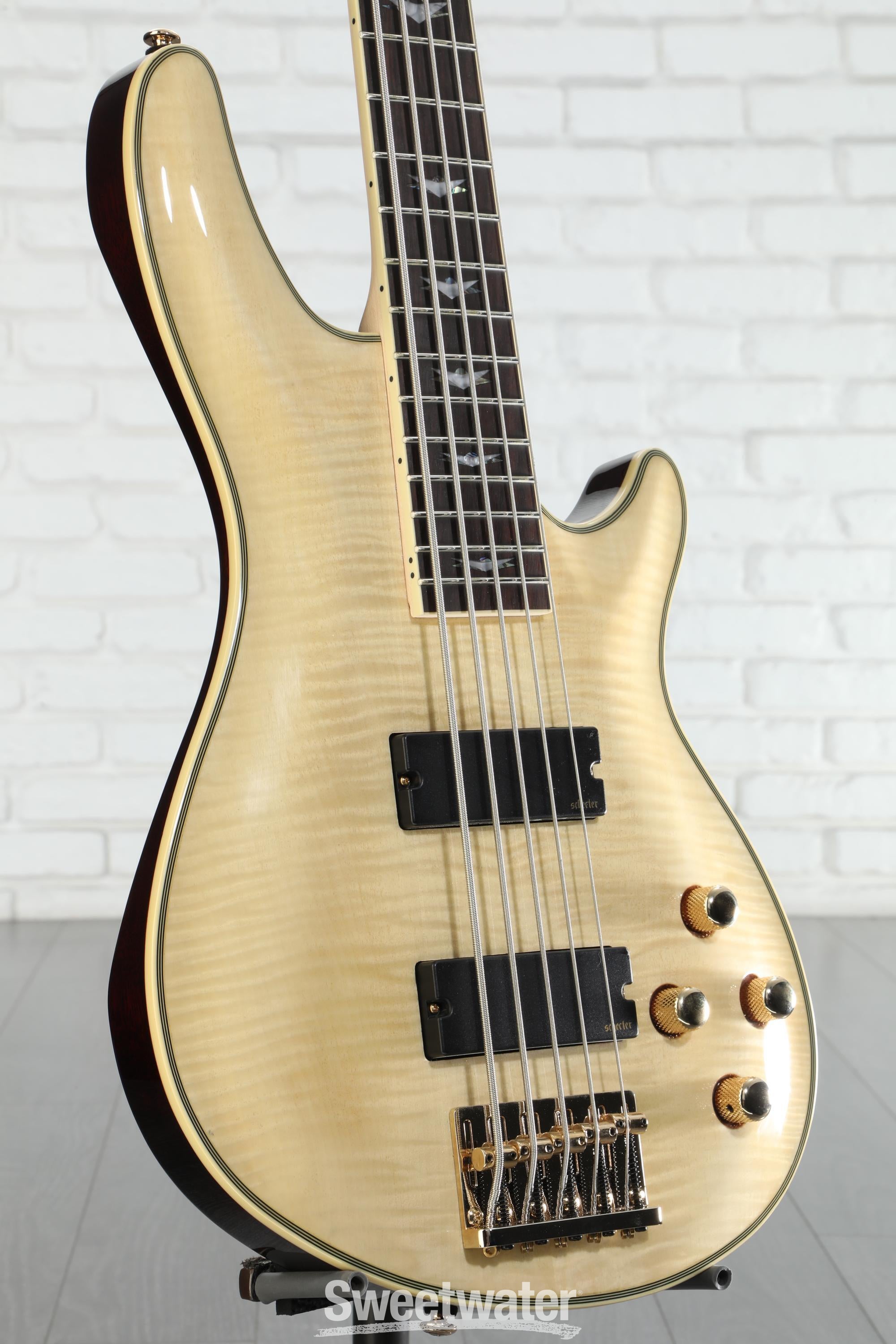 ベース Schecter DIAMOND SERIES OMEN extreme-5 Schecter Omen Extreme-5 Bass Guitar - Natural | Sweetwater