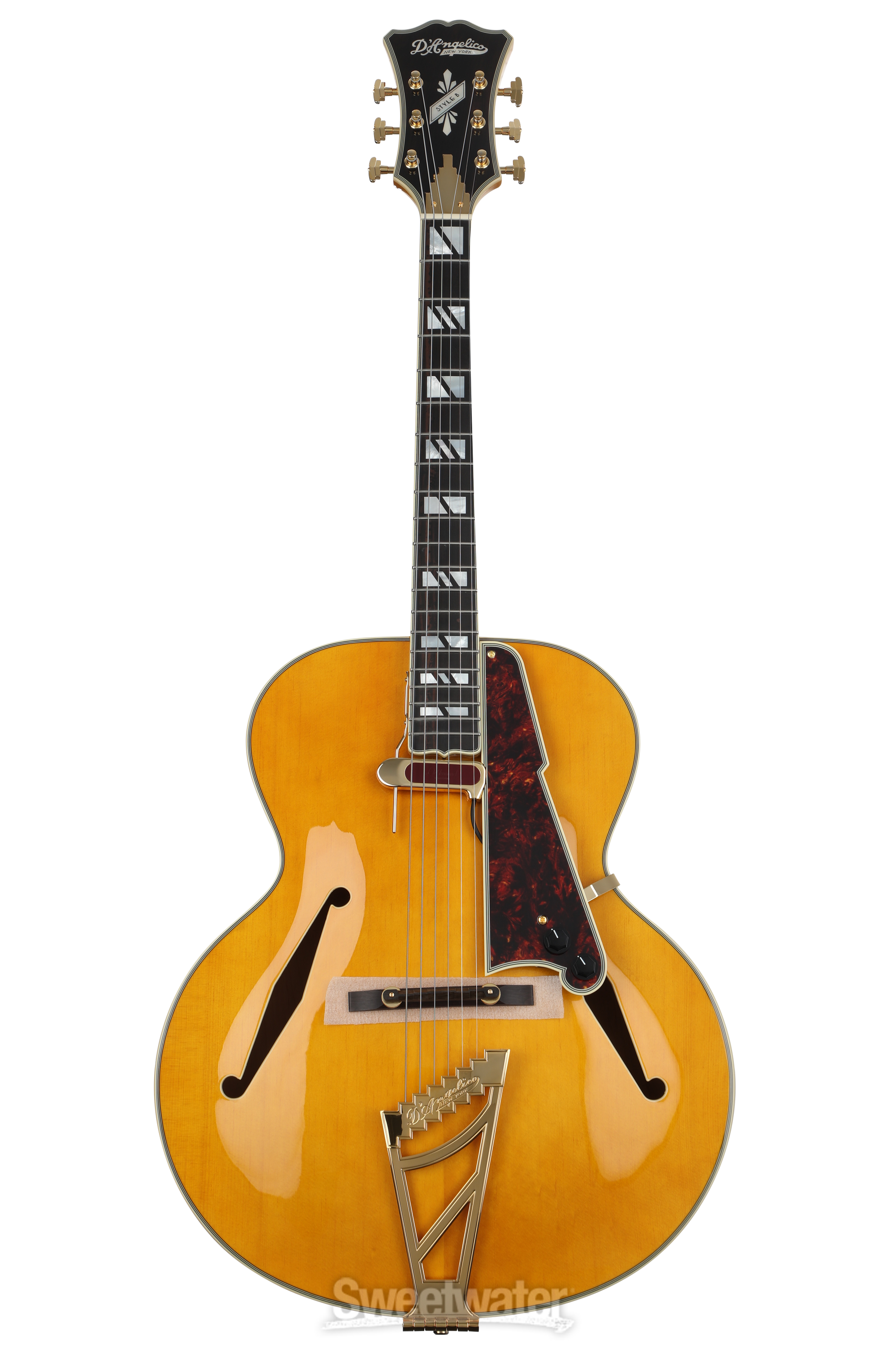 D'Angelico Excel Style B Hollowbody Electric Guitar - Amber