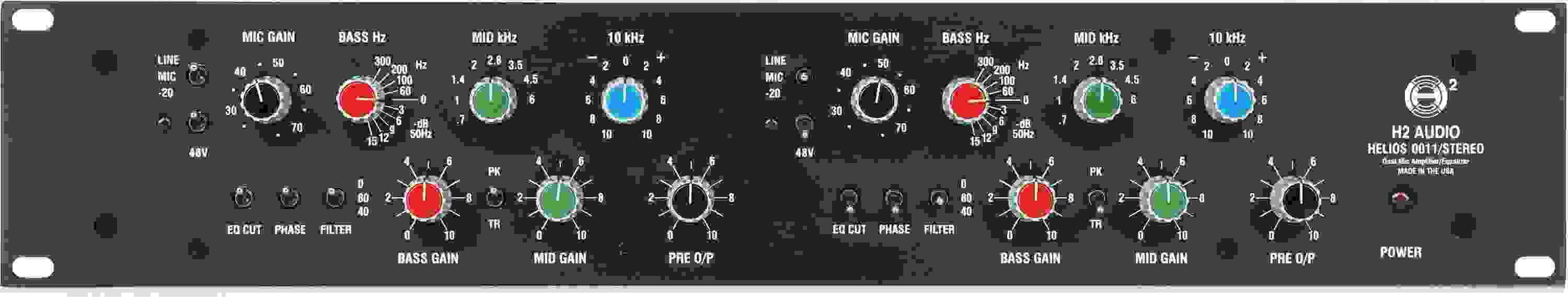H2 Audio 0011 Stereo Microphone Preamp and EQ Helios Module | Sweetwater