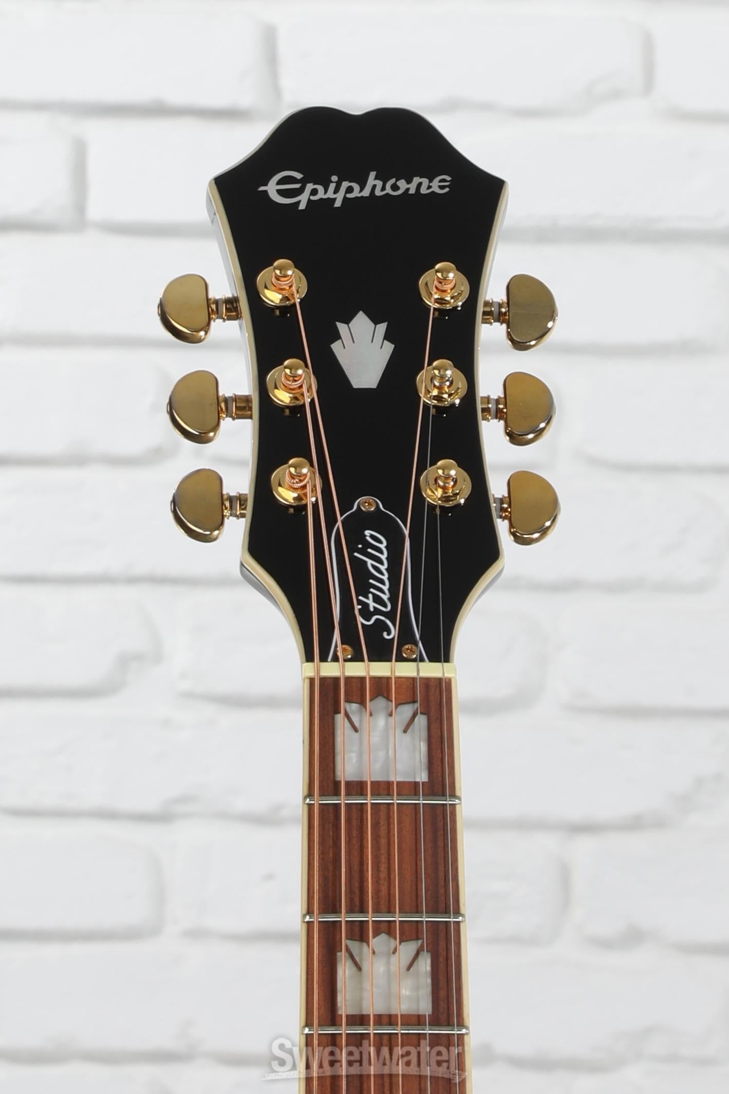Epiphone J-200EC Studio Acoustic-Electric Guitar - Black