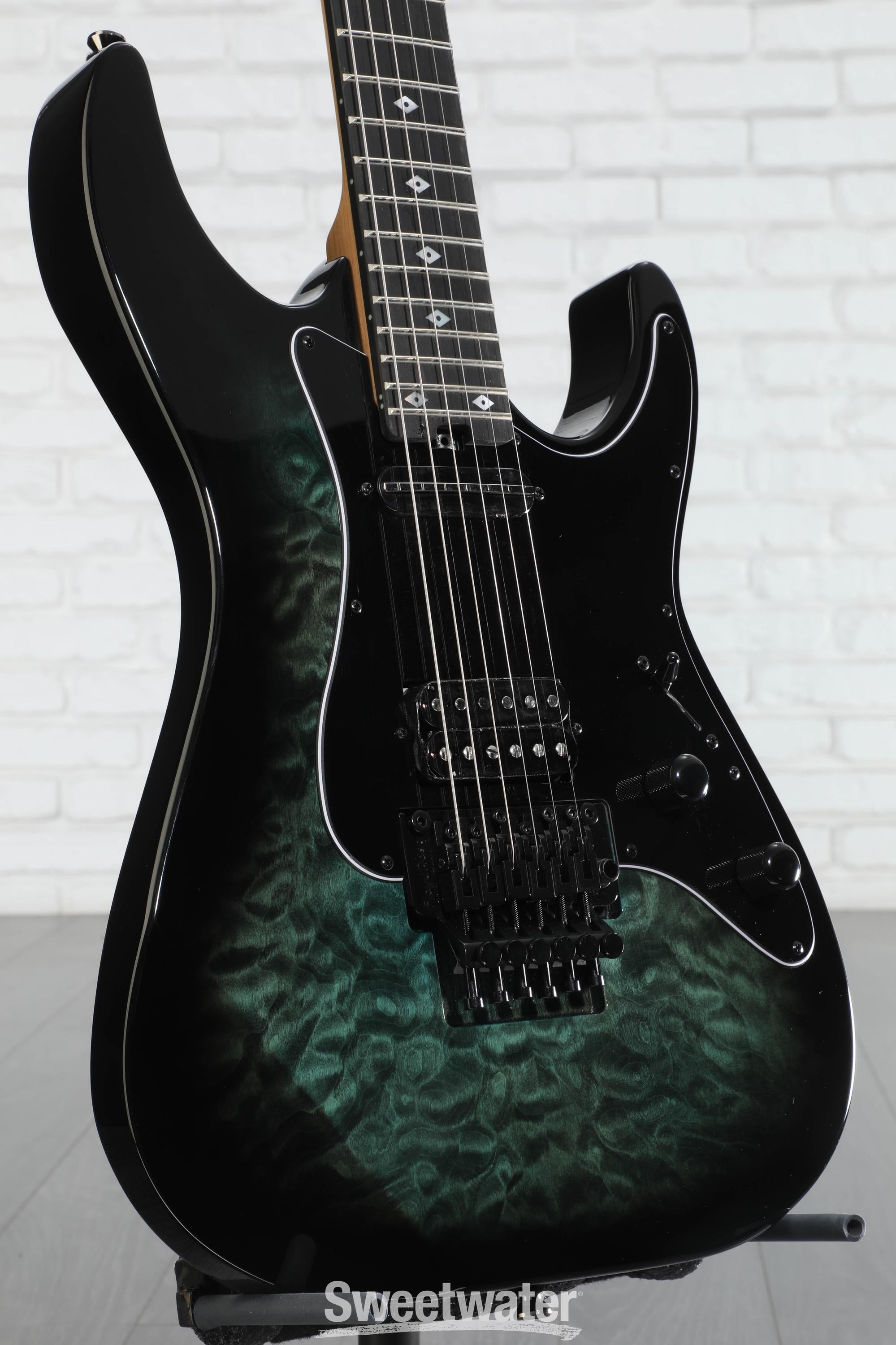 Photo of Kramer Volante Quilt HSFR Electric Guitar - Aqua Burst