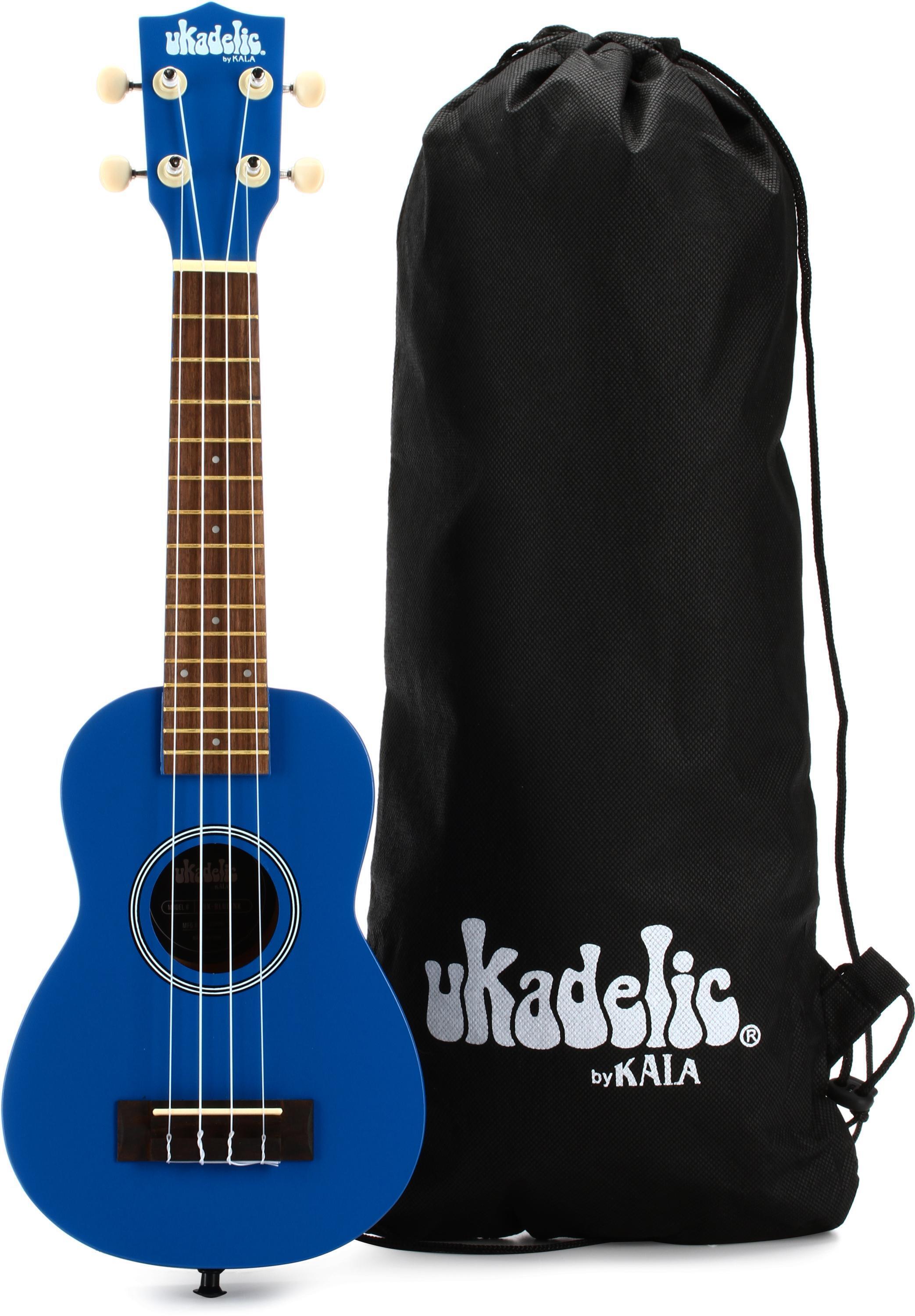 Kala Ukadelic Soprano Ukulele Blue Ink Sweetwater
