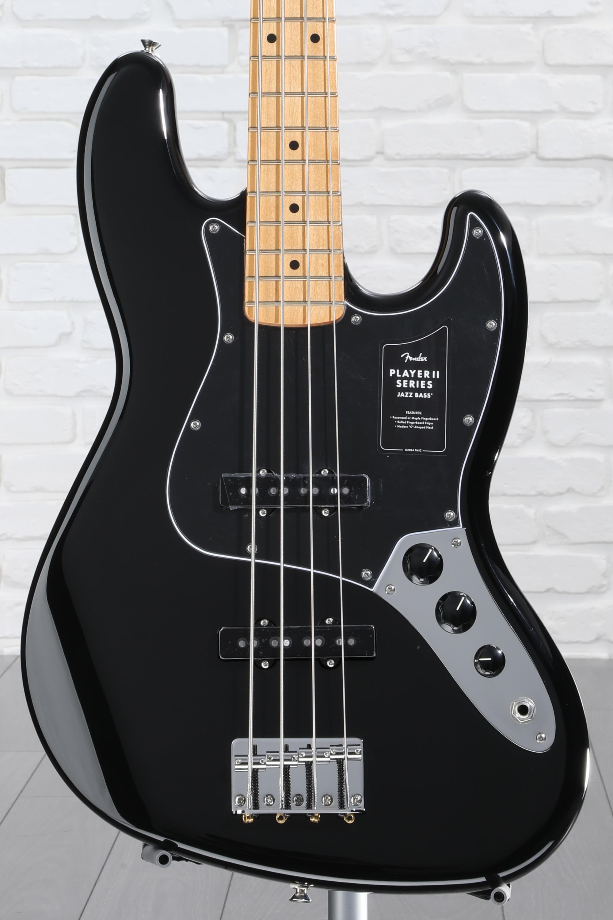 Fender Player II Jazz Bass - Black with Maple Fingerboard | Sweetwater