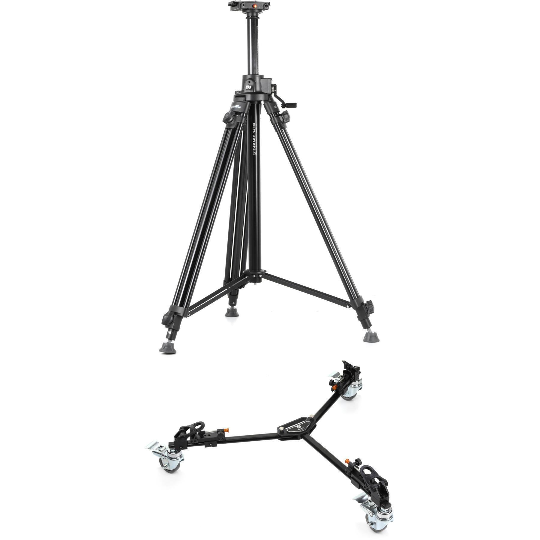 Ikan GA230-PTZ Aluminum Tripod and Lightweight Dolly for PTZ Cameras ...