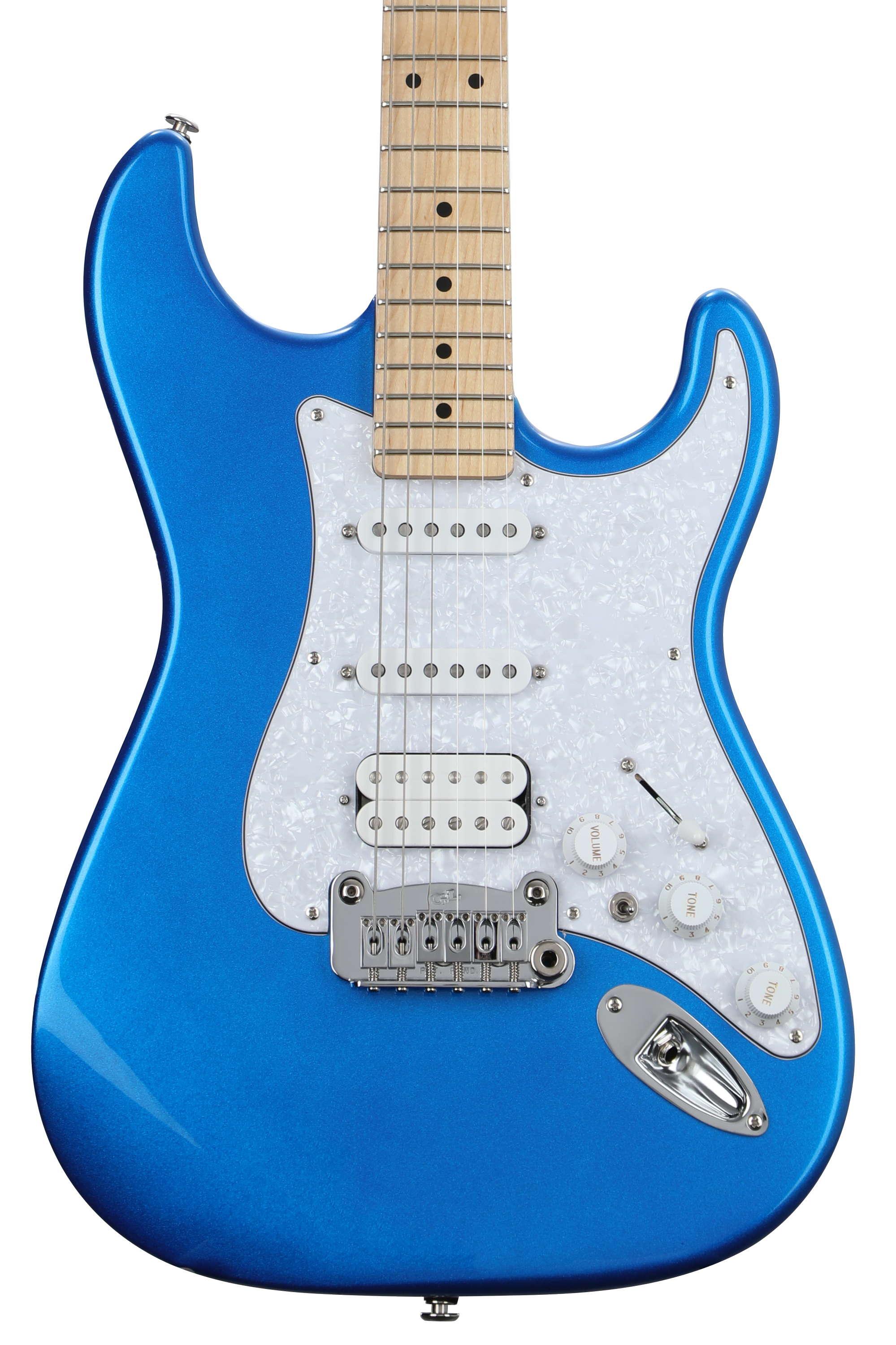 G&L Legacy エレキギター ブルー G&L Fullerton Deluxe Legacy HSS Electric Guitar - Electric Blue