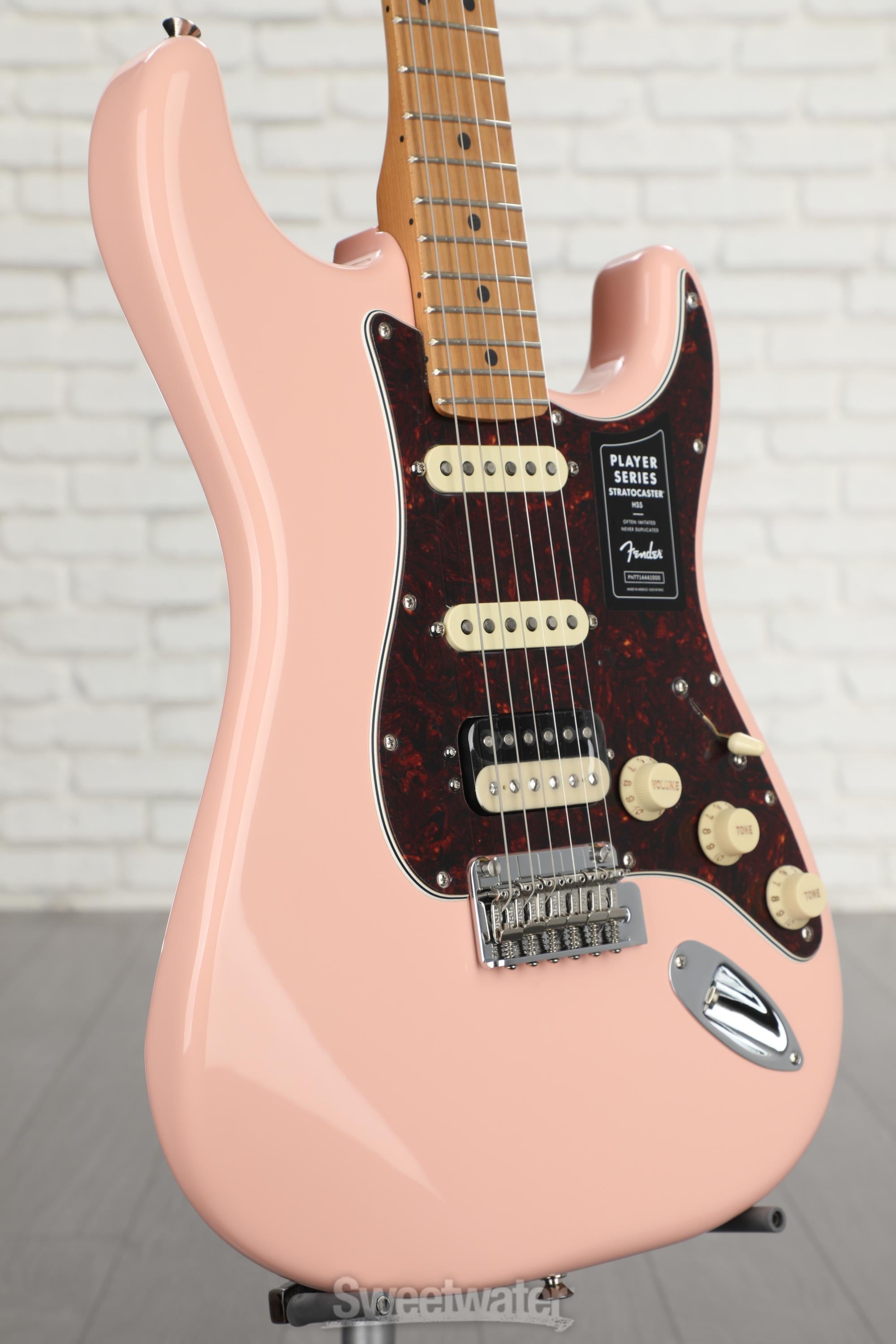 Fender Player Deluxe Stratocaster HSS - Shell Pink with Roasted