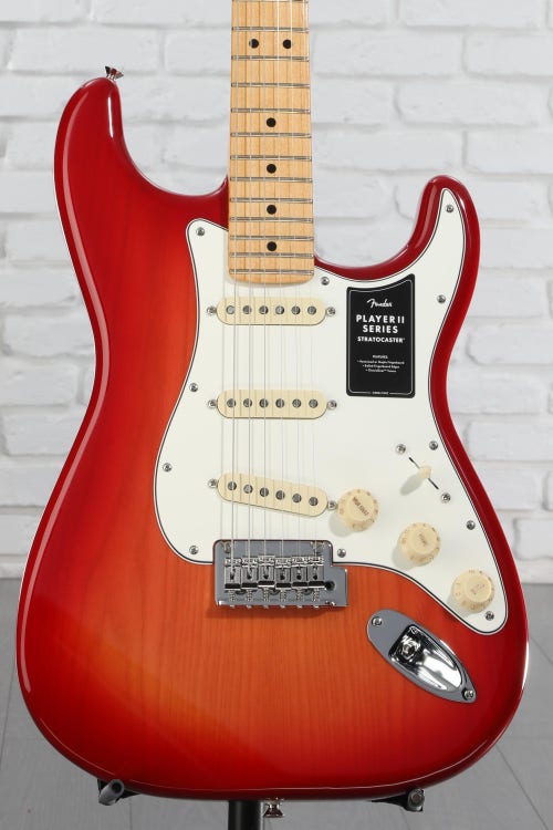 Fender Player II Stratocaster Electric Guitar - Aged Cherry Burst with Maple Fingerboard